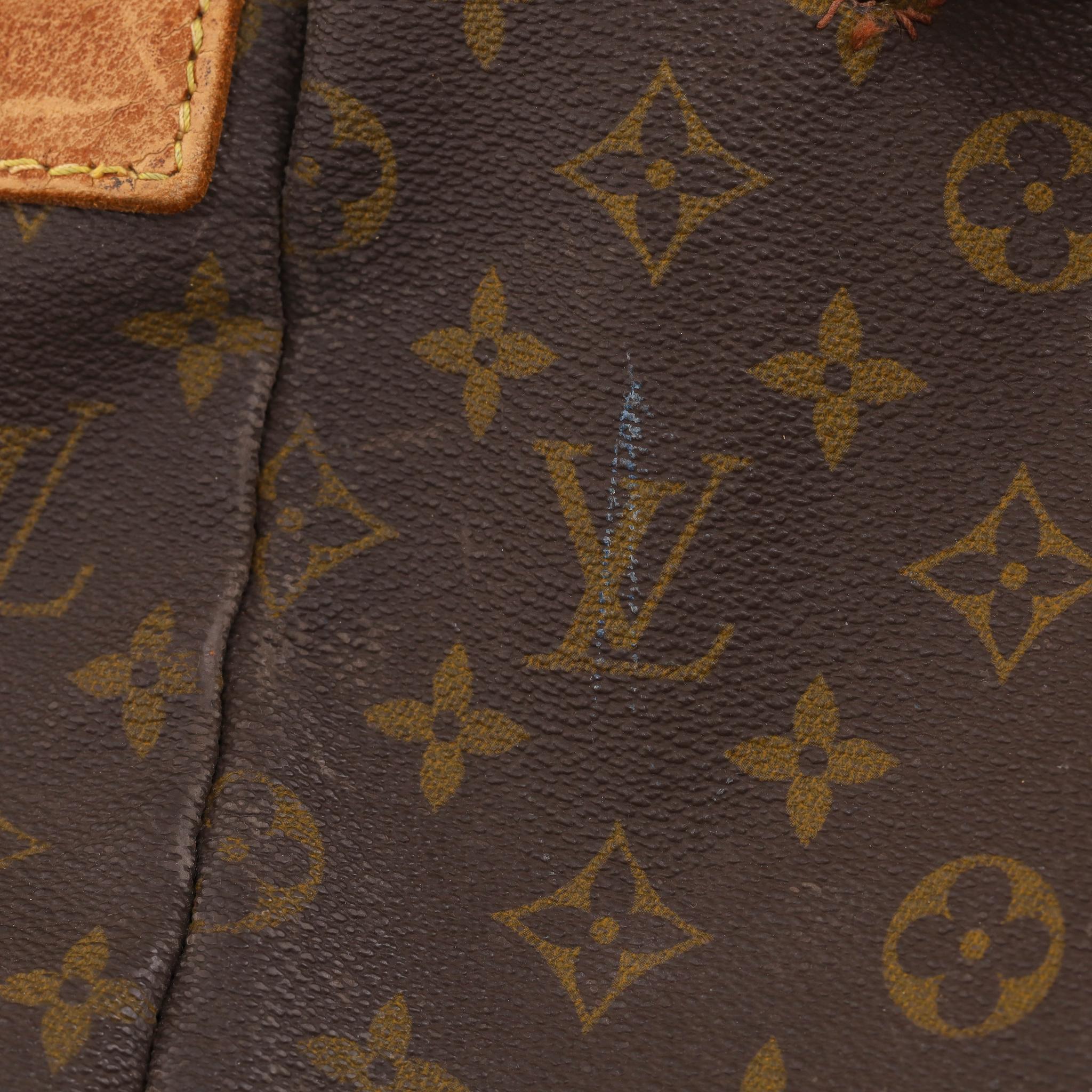 Louis Vuitton Vintage Monogramm Canvas Dampfer Reisetasche aus Segeltuch im Angebot 13