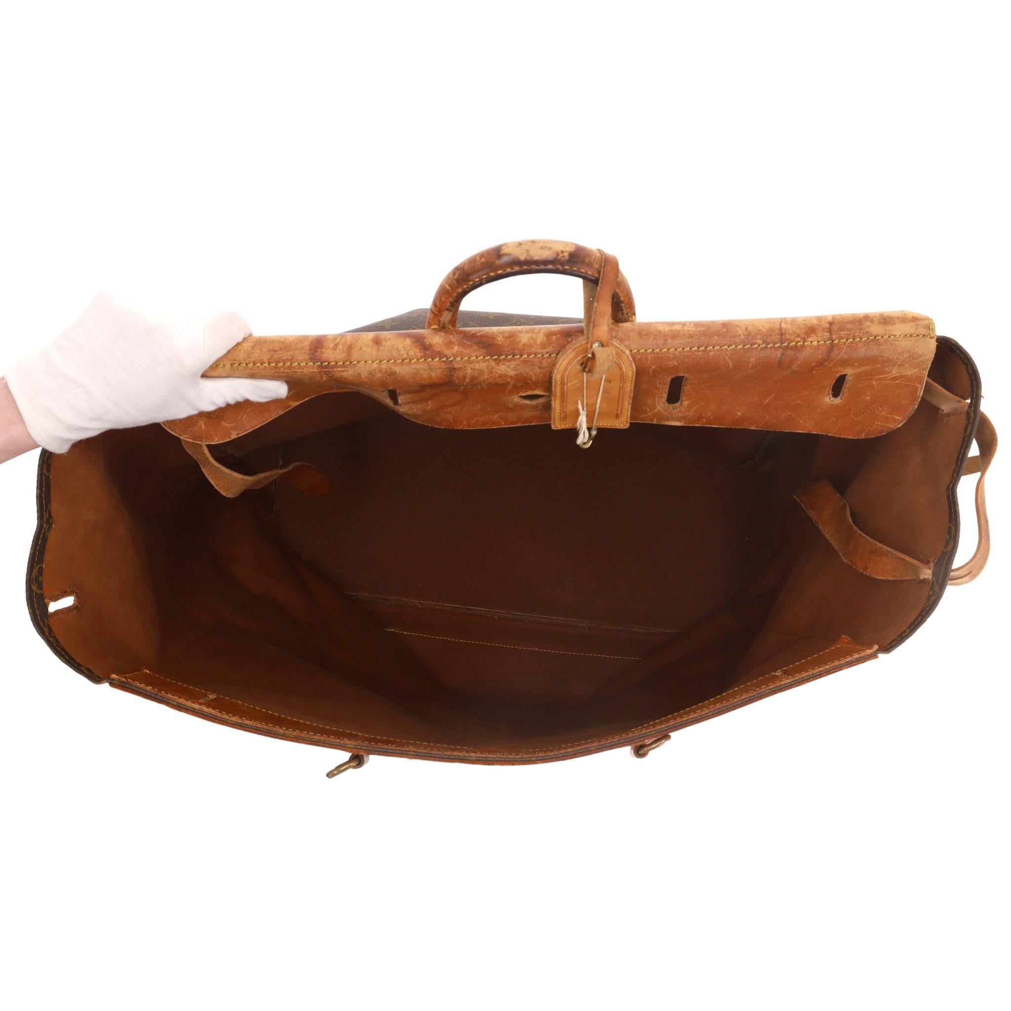 Louis Vuitton Vintage Monogramm Canvas Dampfer Reisetasche aus Segeltuch für Damen oder Herren im Angebot