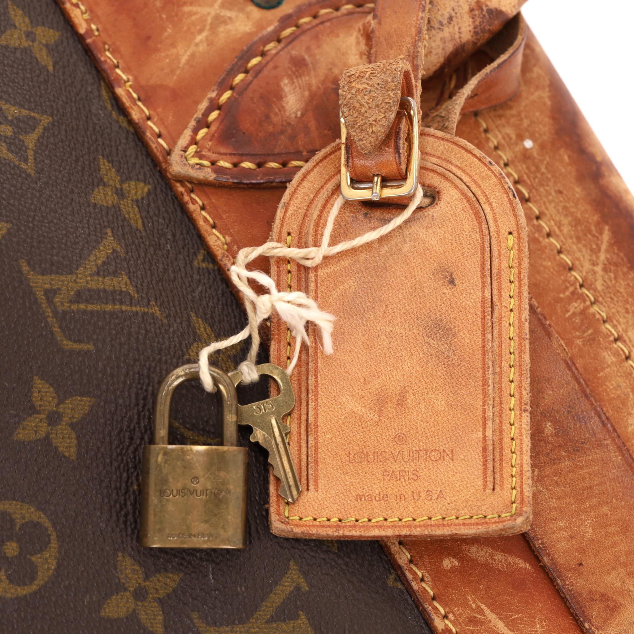 Louis Vuitton Vintage Monogramm Canvas Dampfer Reisetasche aus Segeltuch im Angebot 1