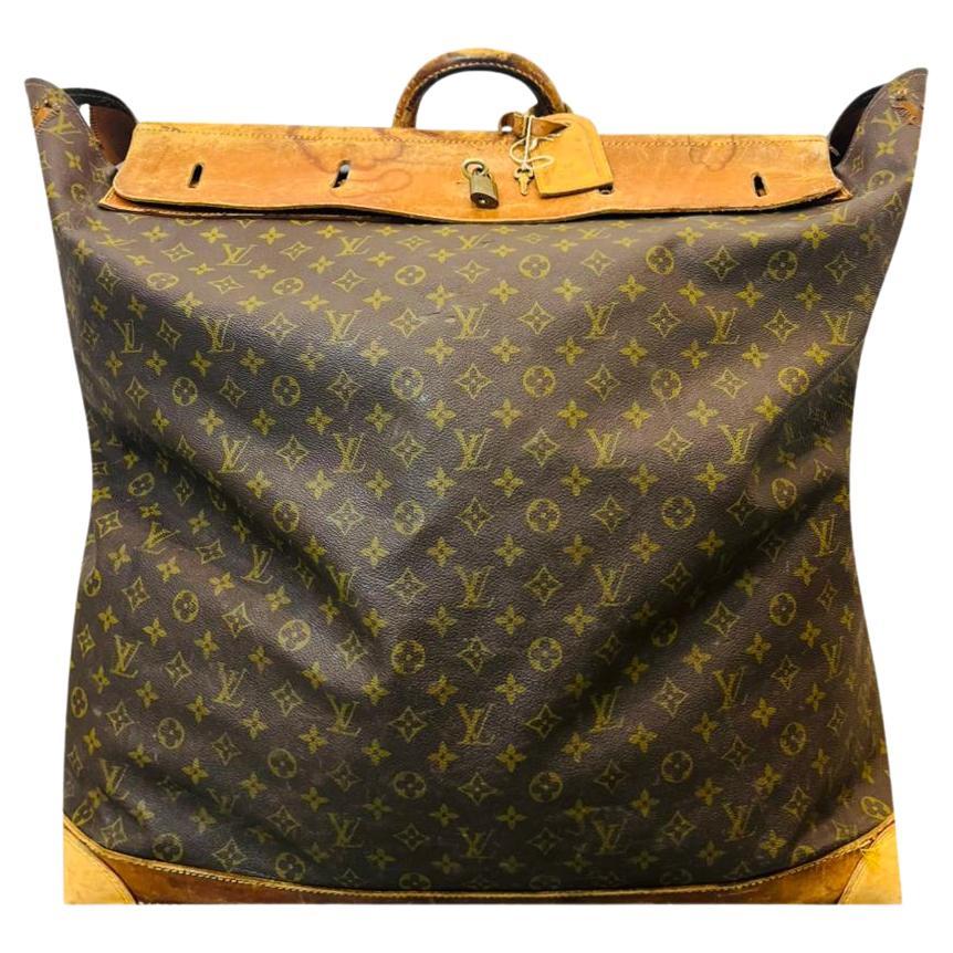 Louis Vuitton - Sac de voyage Steamer vintage en toile avec monogramme en vente