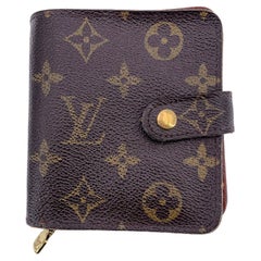 Louis Vuitton Vintage Monogram Canvas Zip Compact Wallet Defects