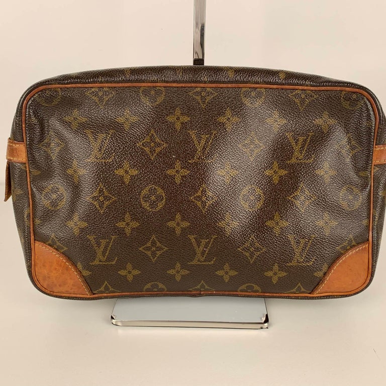 Louis Vuitton Vintage Monogram Clutch Pochette Cosmetic Bag Compiegne 28  For Sale at 1stDibs