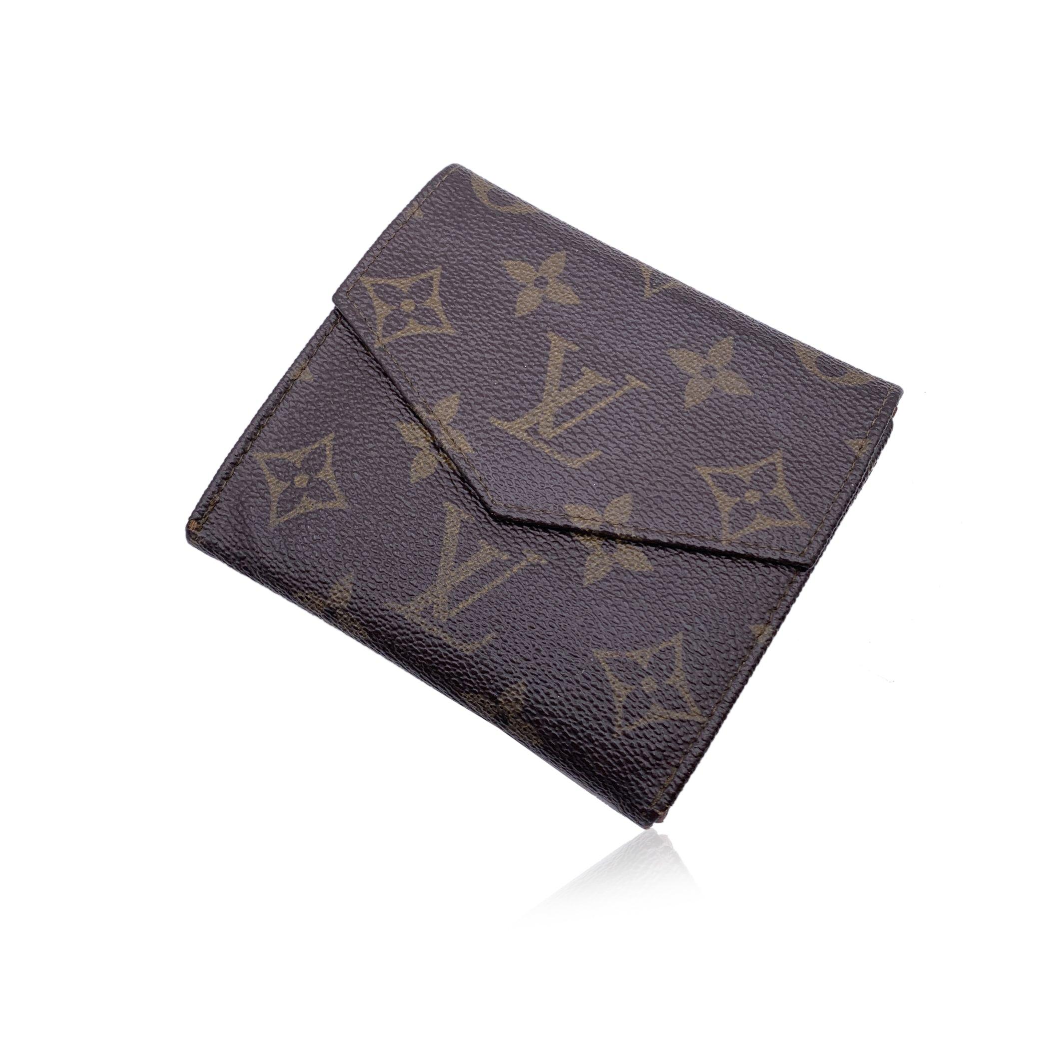 Louis Vuitton Vintage Monogram Compact Double Flap Wallet M61652 In Fair Condition In Rome, Rome