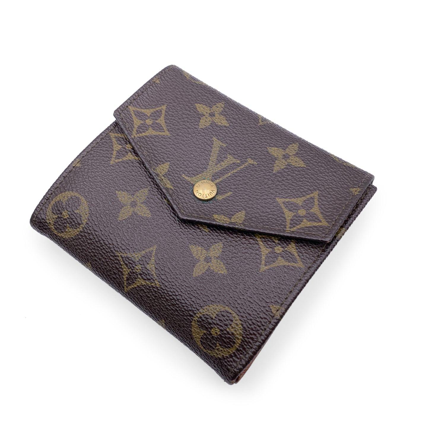 Black Louis Vuitton Vintage Monogram Compact Double Flap Wallet M61652