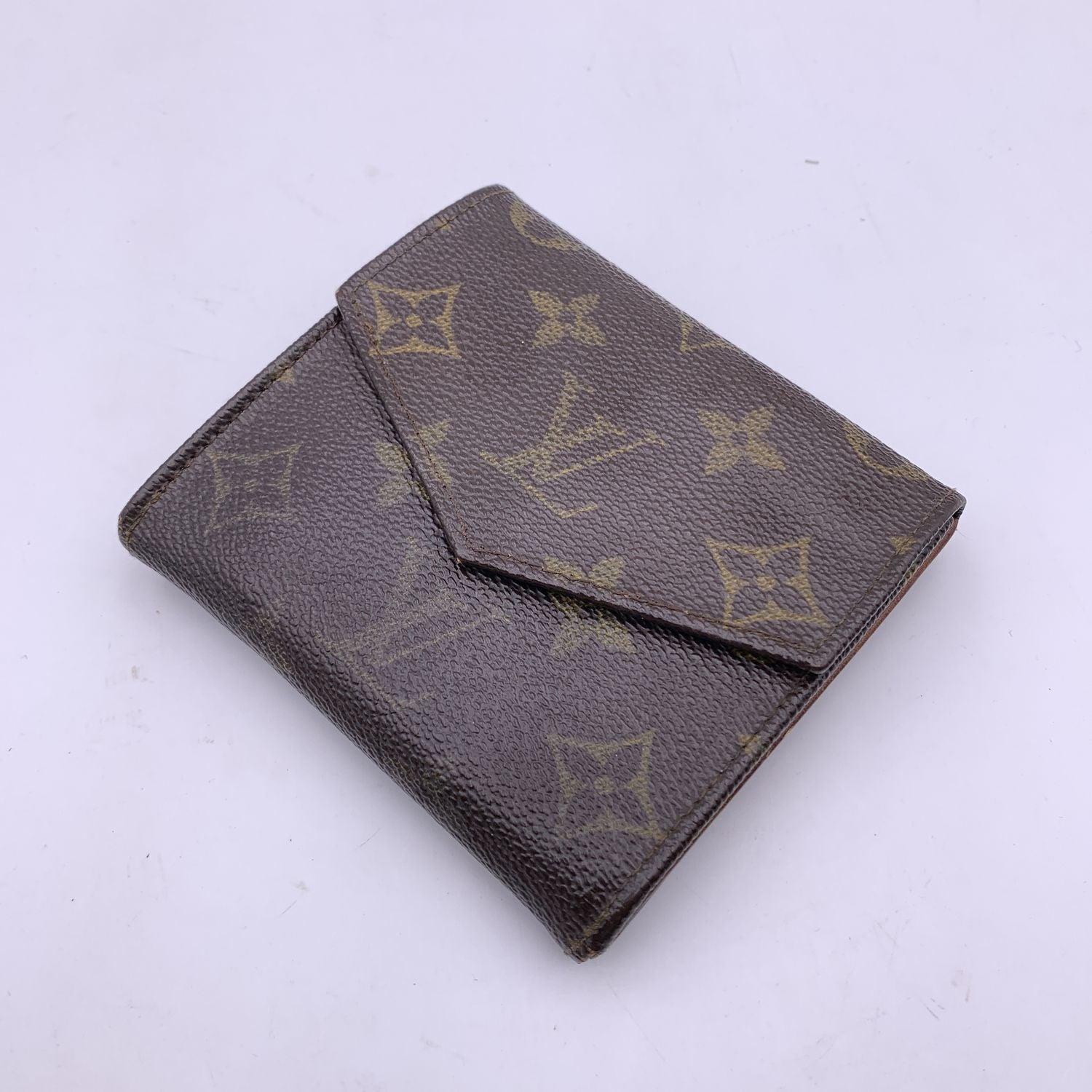 Women's or Men's Louis Vuitton Vintage Monogram Double Flap Wallet Compact M61652 For Sale