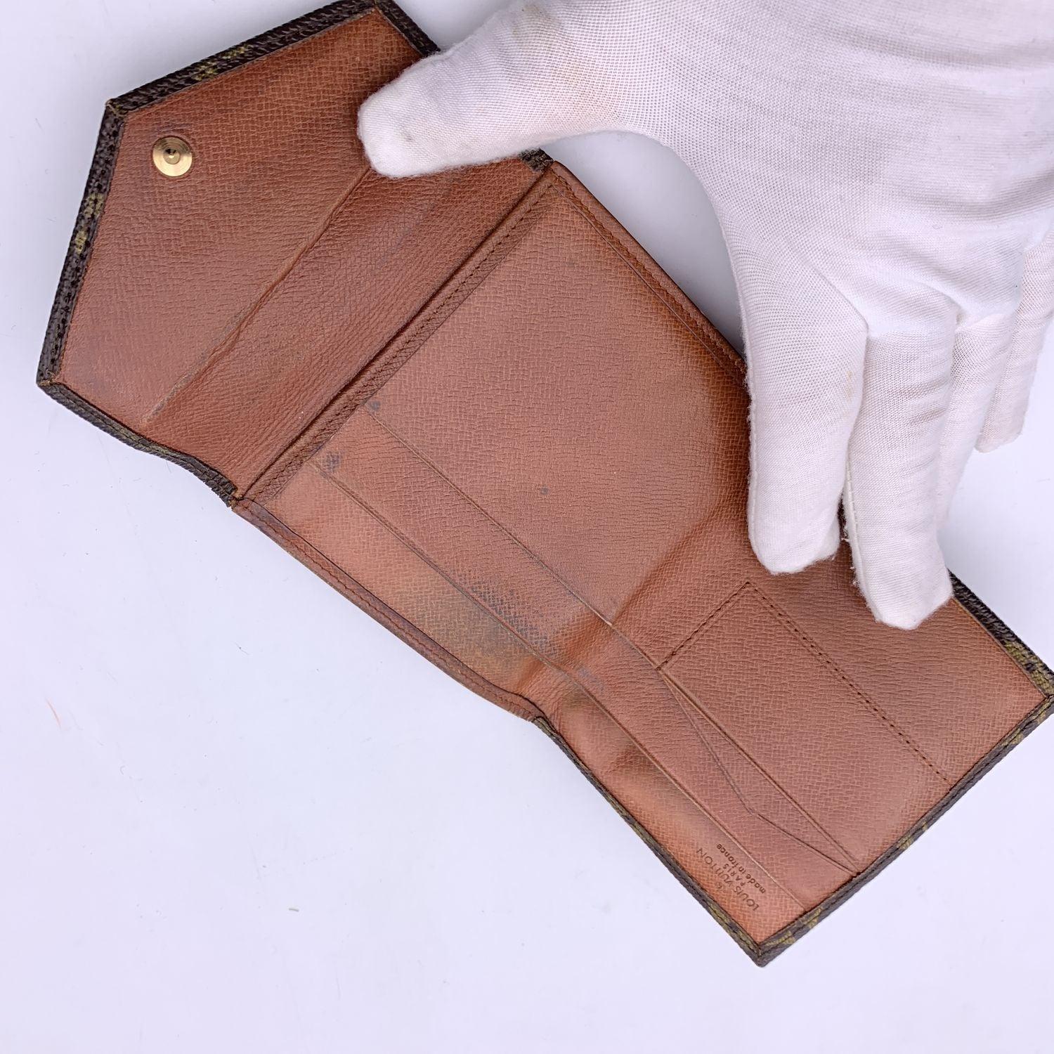 Louis Vuitton Vintage Monogram Double Flap Wallet Compact M61652 For Sale 1