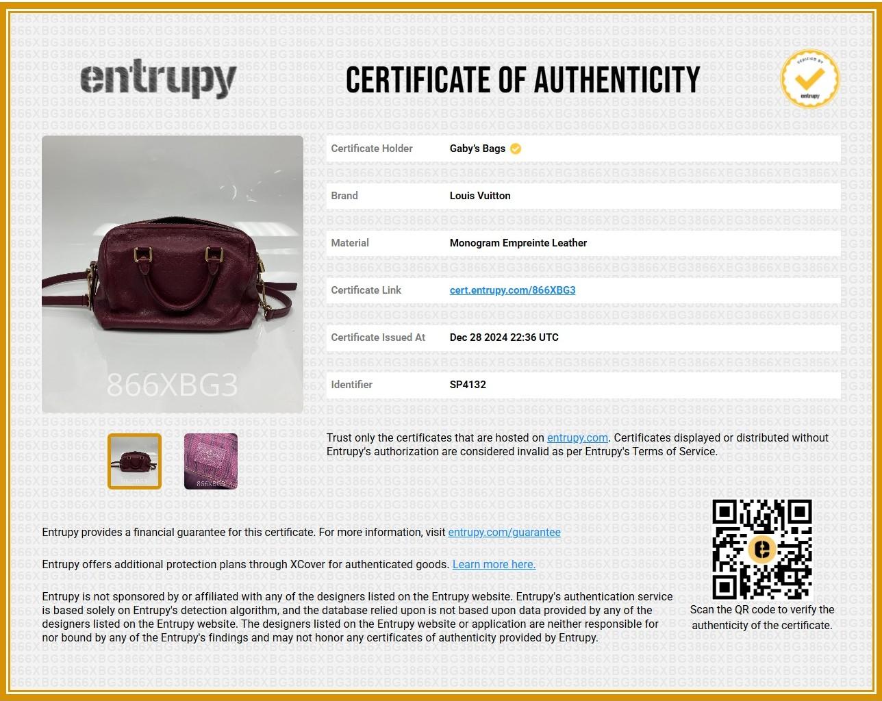 Louis Vuitton Vintage Monogram Empreinte Speedy Bandouliere 25 For Sale 7