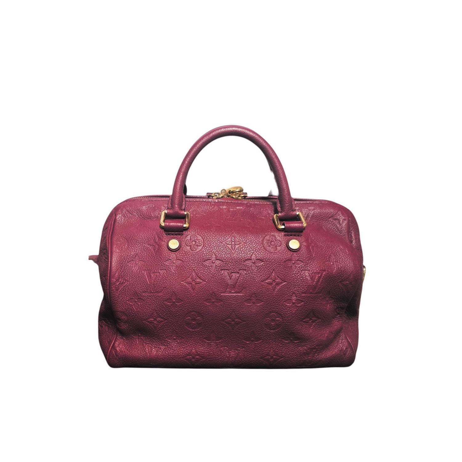 Brown Louis Vuitton Vintage Monogram Empreinte Speedy Bandouliere 25 For Sale