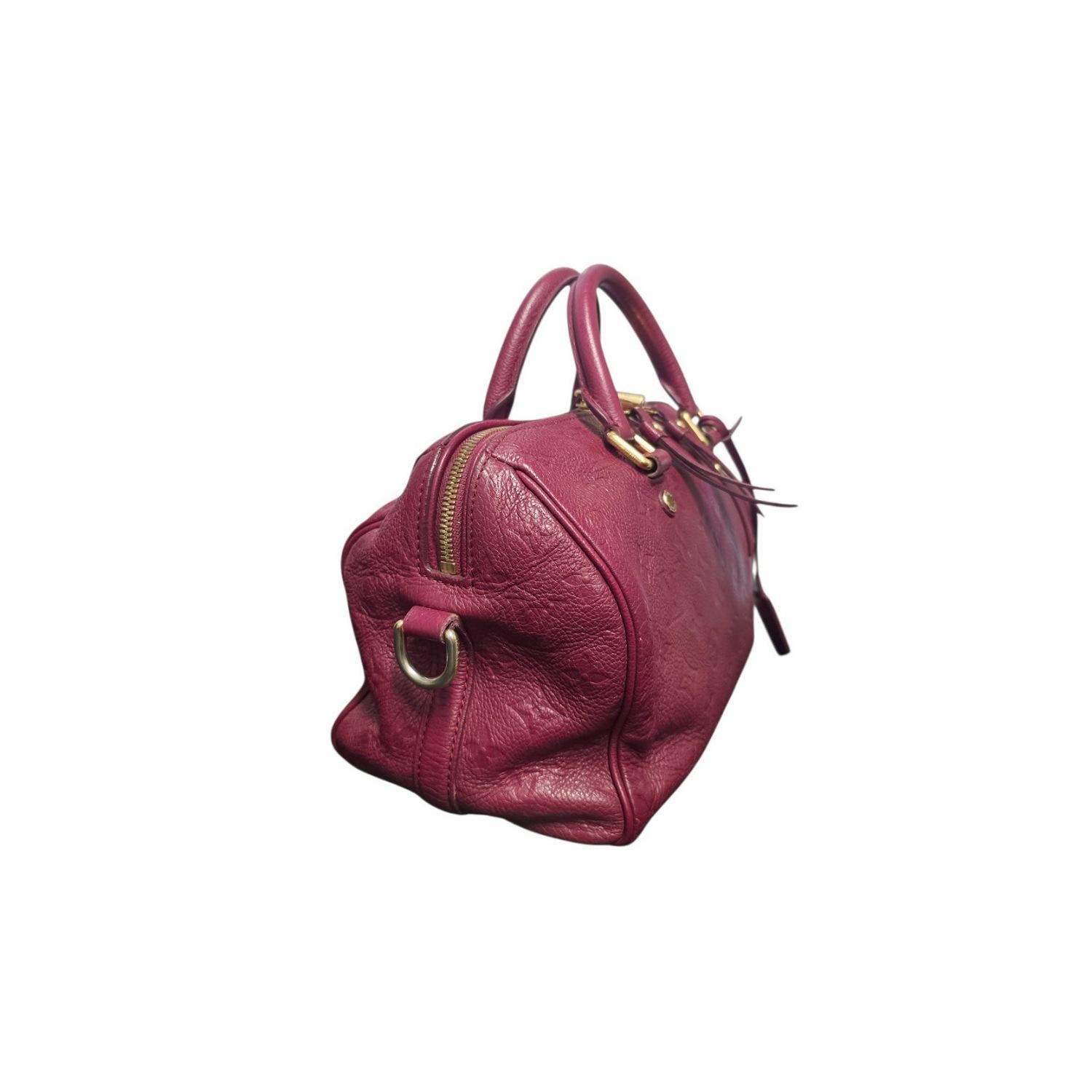 Louis Vuitton Vintage Monogram Empreinte Speedy Bandouliere 25 In Good Condition For Sale In Scottsdale, AZ