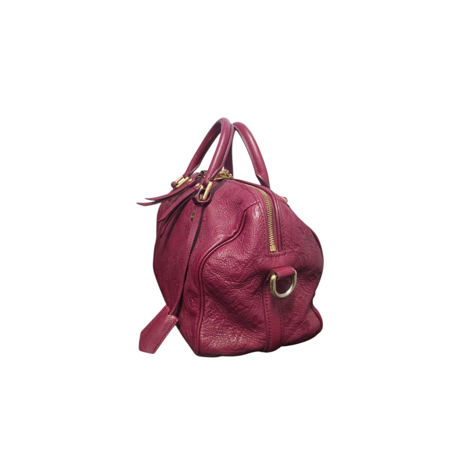 Women's Louis Vuitton Vintage Monogram Empreinte Speedy Bandouliere 25 For Sale