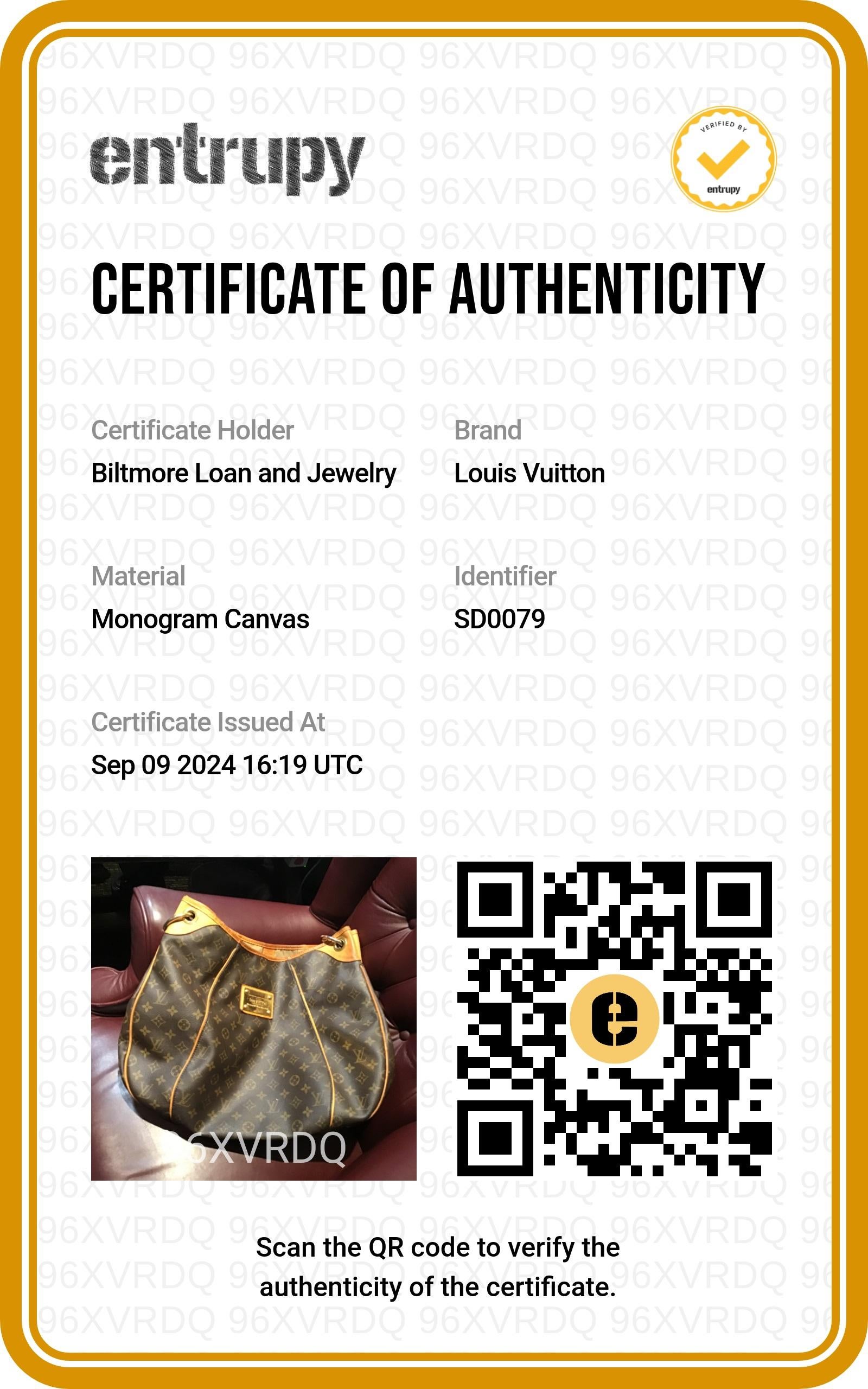 Louis Vuitton Vintage Monogram Galleria GM Hobo For Sale 6