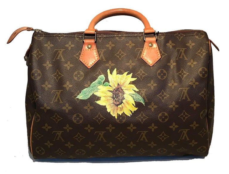 Louis Vuitton Vintage Speedy 35 Lion King (refashioned: hand-painted)