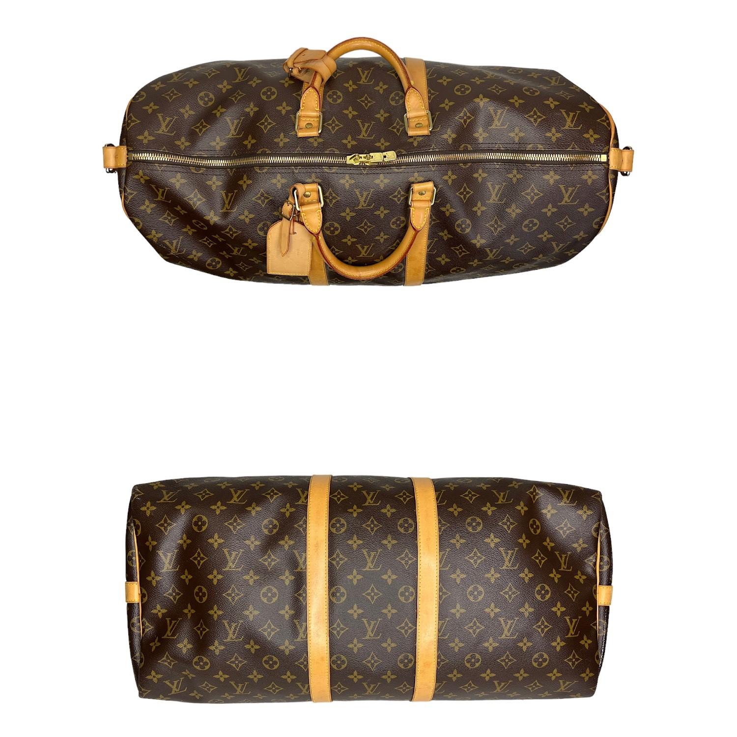 Women's or Men's Louis Vuitton Vintage Monogram Keepall Bandoulière 55