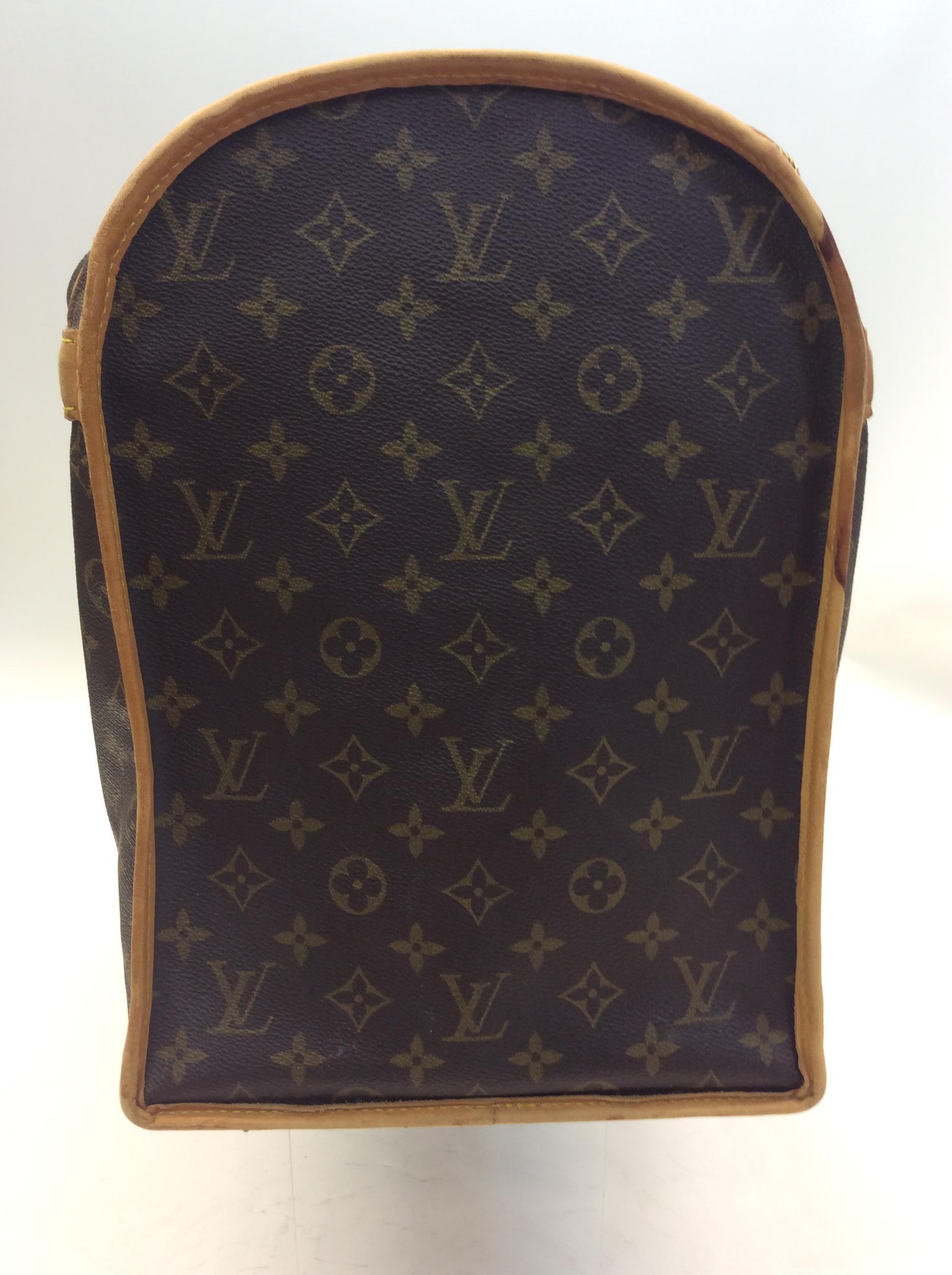 Louis Vuitton Vintage Monogram Leather Dog Carrier In Good Condition In Narberth, PA