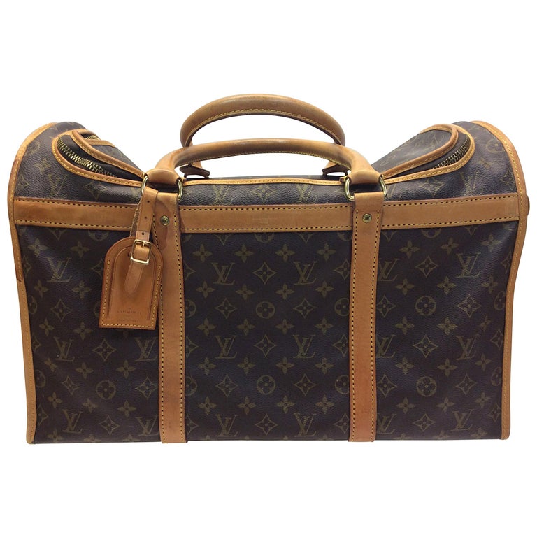 Louis Vuitton Vintage Monogram Leather Dog Carrier For Sale at 1stdibs