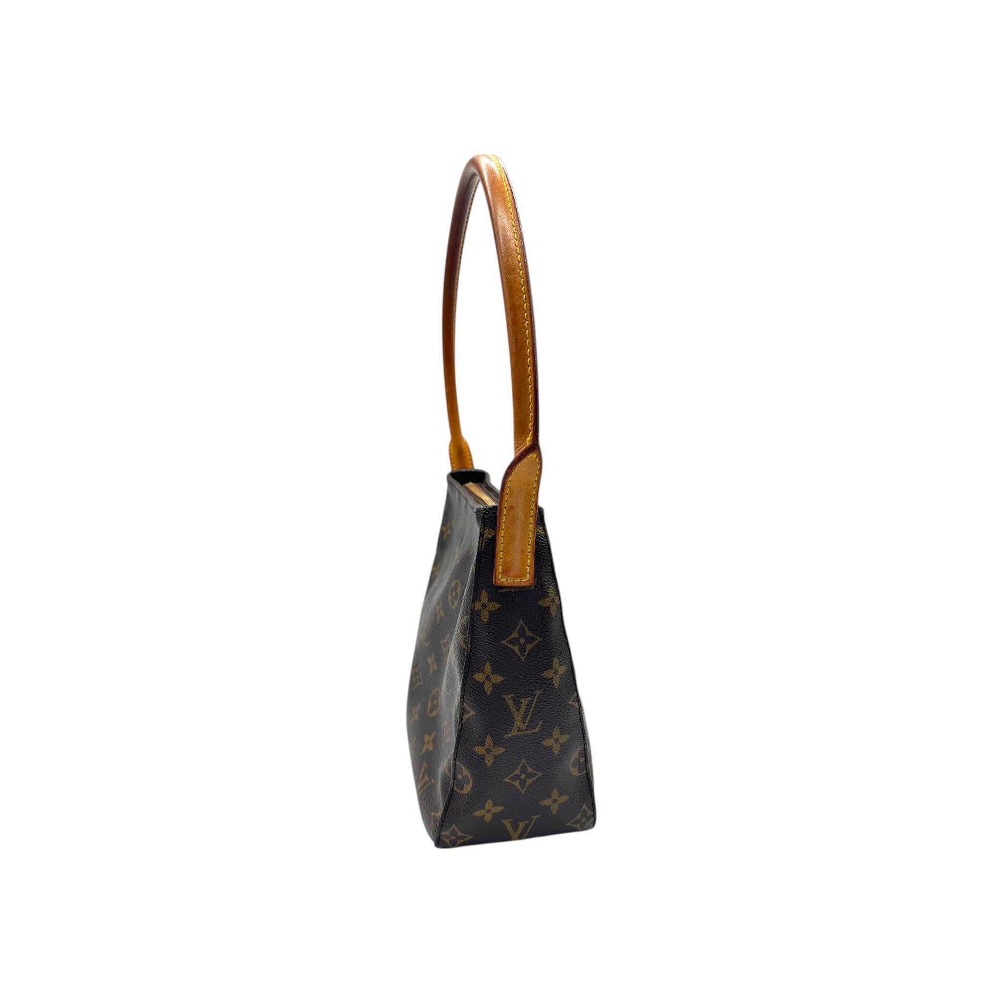Noir Louis Vuitton Vintage Monogram Looping MM Top Handle Bag en vente