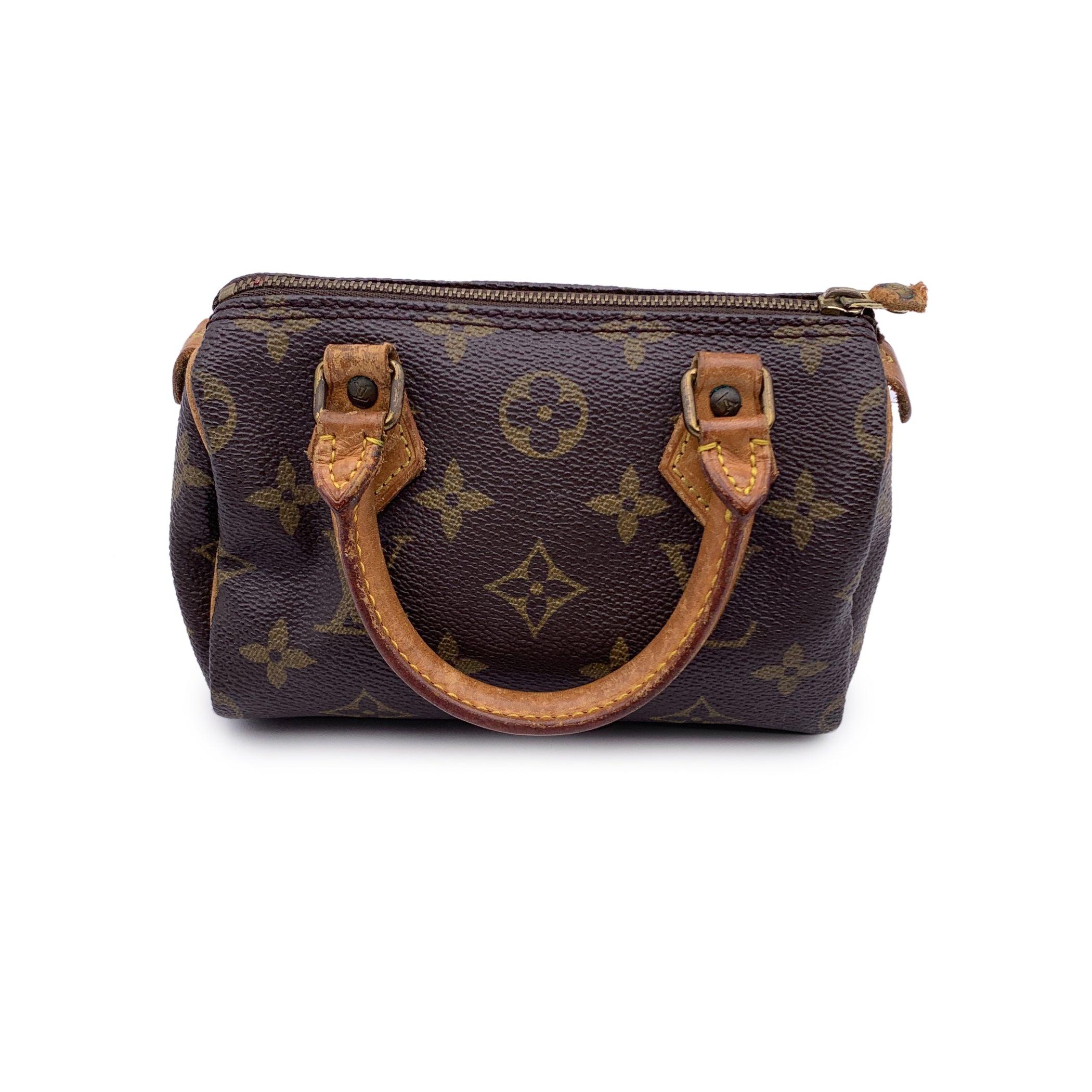 Black Louis Vuitton Vintage Monogram Mini HL Speedy Nano Bag M41534