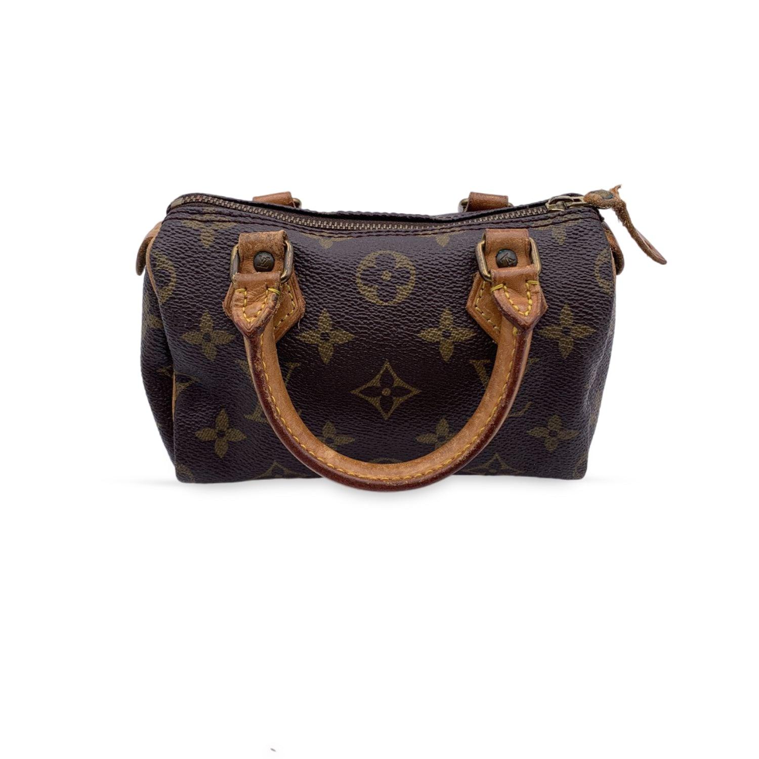 Black Louis Vuitton Vintage Monogram Mini HL Speedy Nano Bag M41534