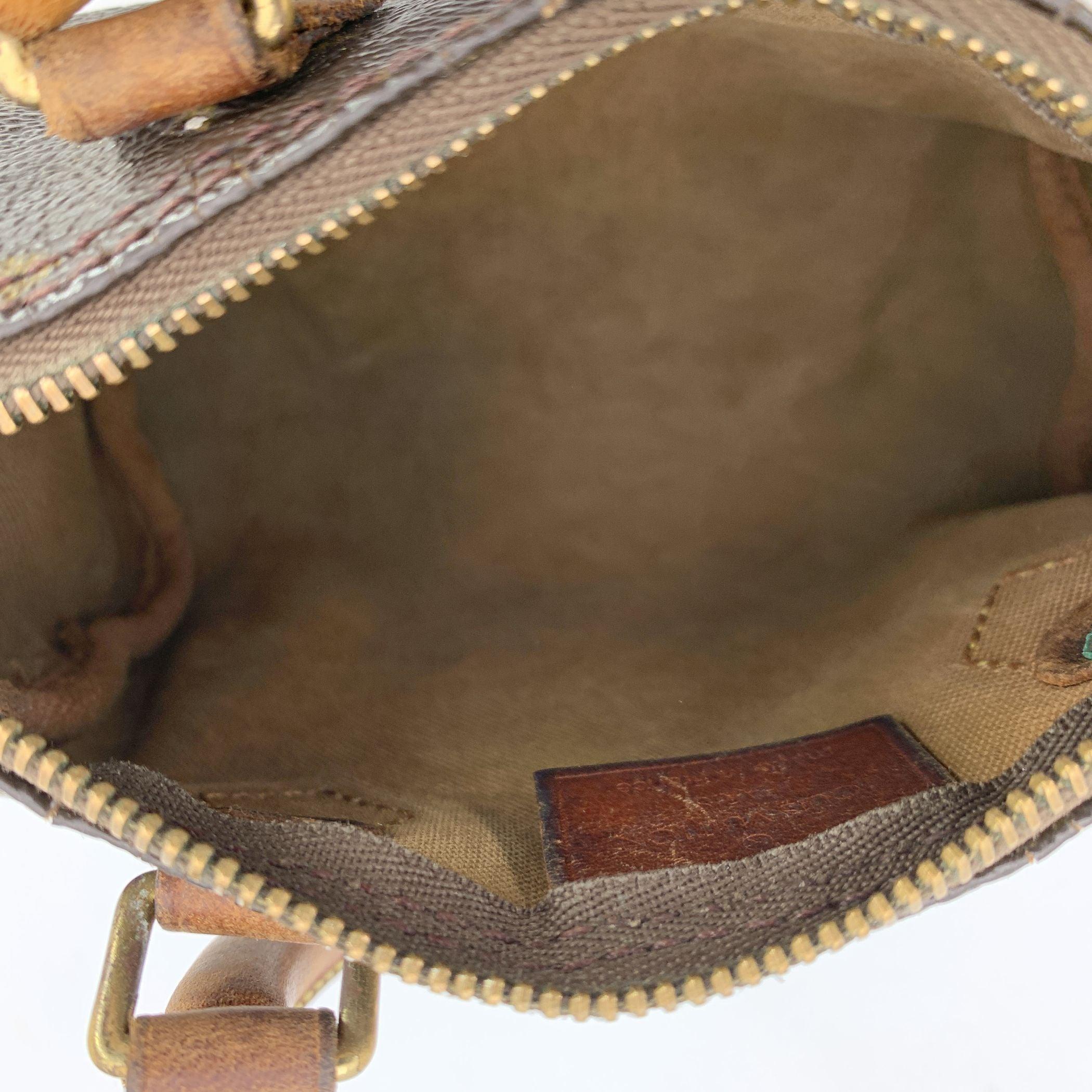Louis Vuitton Vintage Monogram Mini HL Speedy Nano Bag with Strap In Fair Condition For Sale In Rome, Rome
