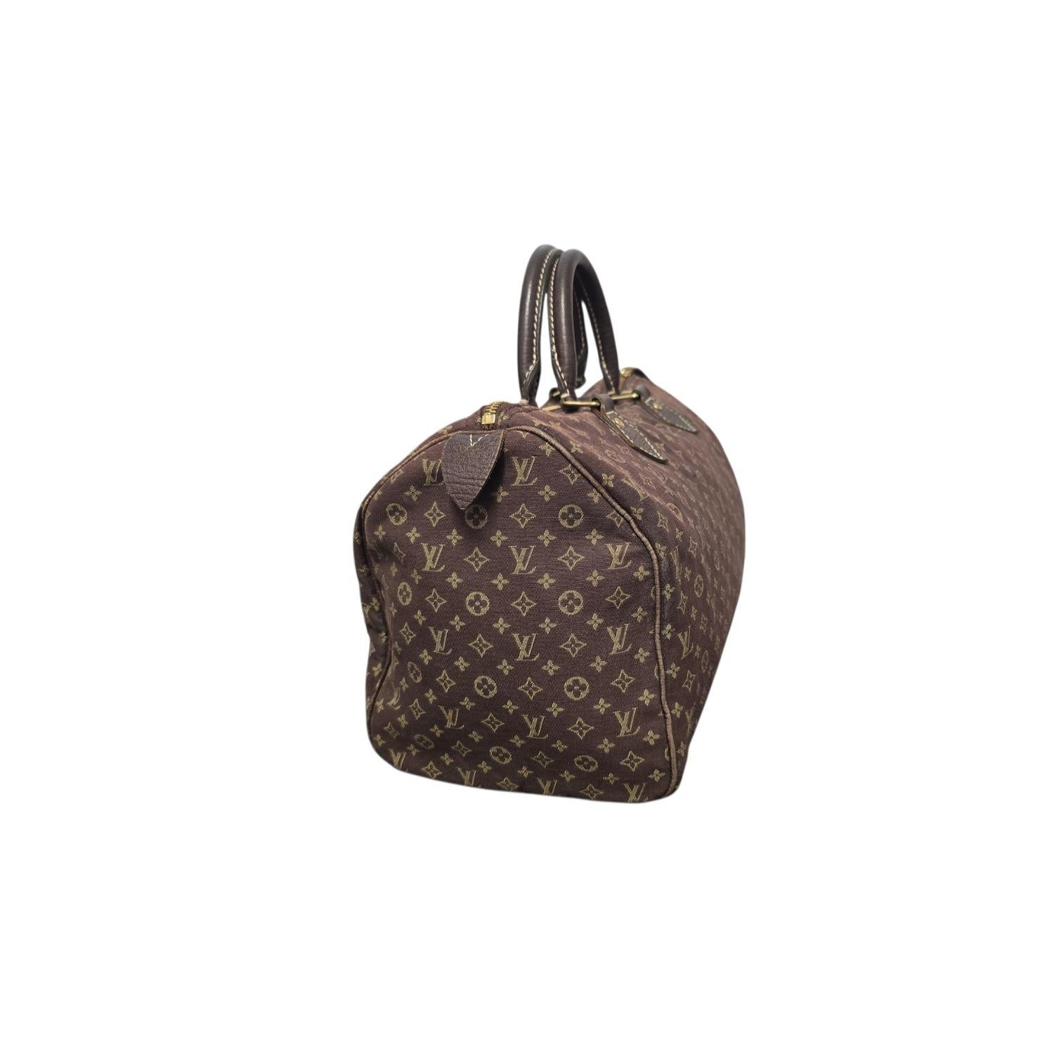 Louis Vuitton Vintage Monogram Mini Lin Speedy 30 Tasche (Grau) im Angebot
