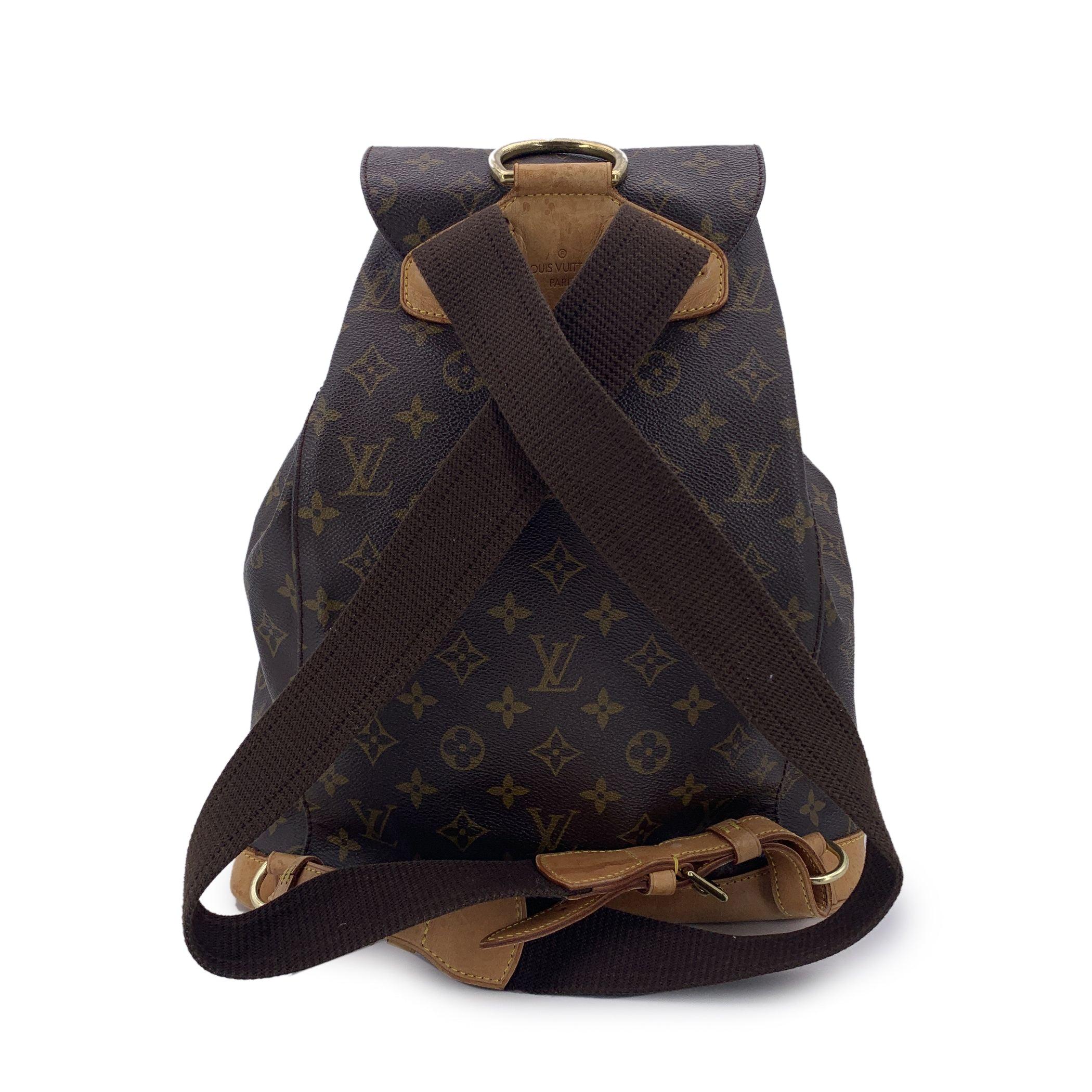 Black Louis Vuitton Vintage Monogram Montsouris GM Backpack Bag M51135