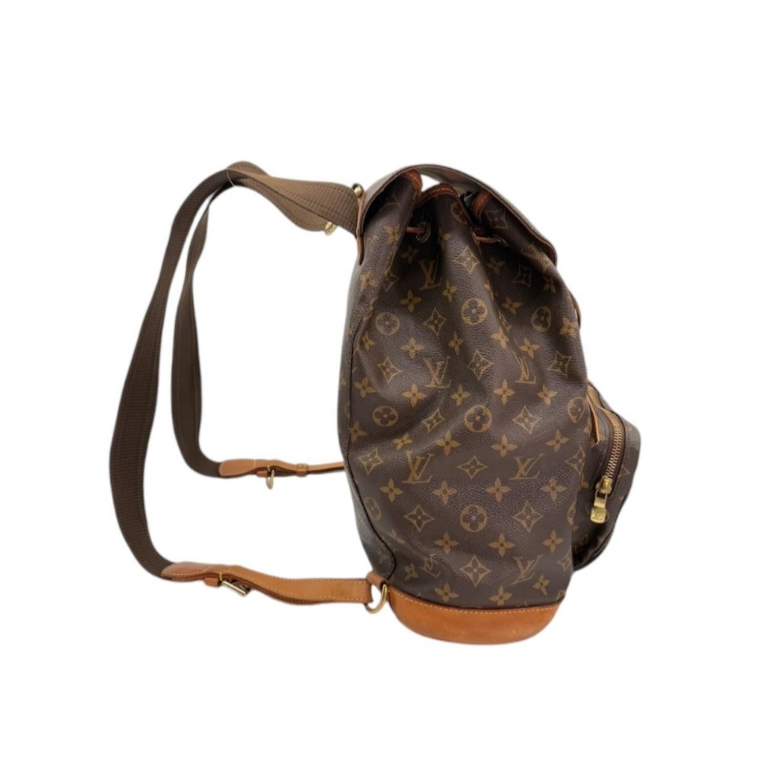 Louis Vuitton Vintage Monogrammierter Montsouris GM Rucksack (Grau)