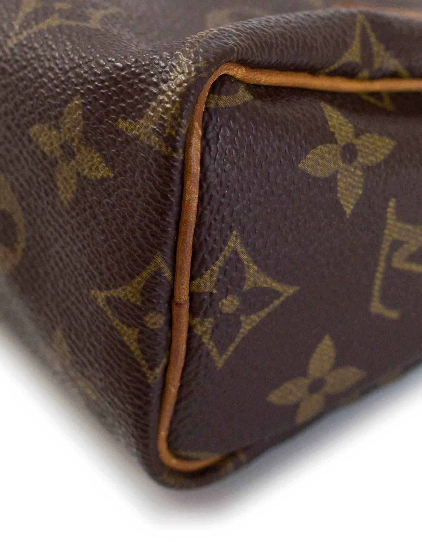 Black Louis Vuitton Vintage Monogram Nano Speedy Crossbody Bag