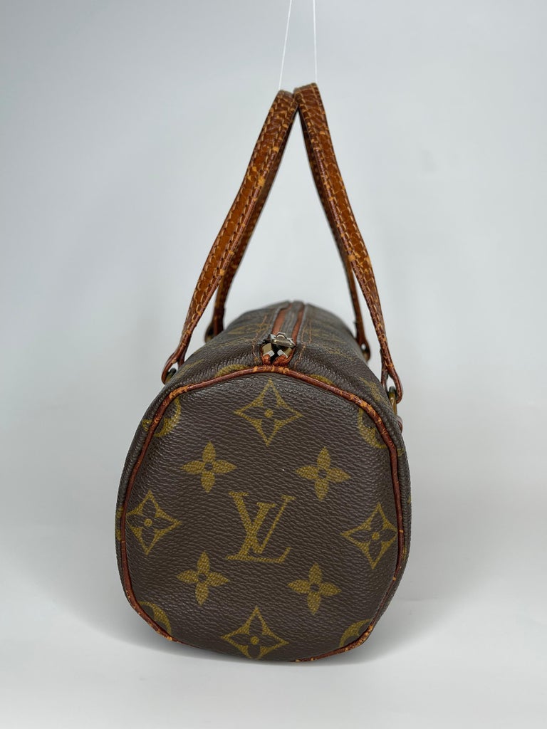 Classic LV With Butterfly Crafting Leather Fabric Bag Leather