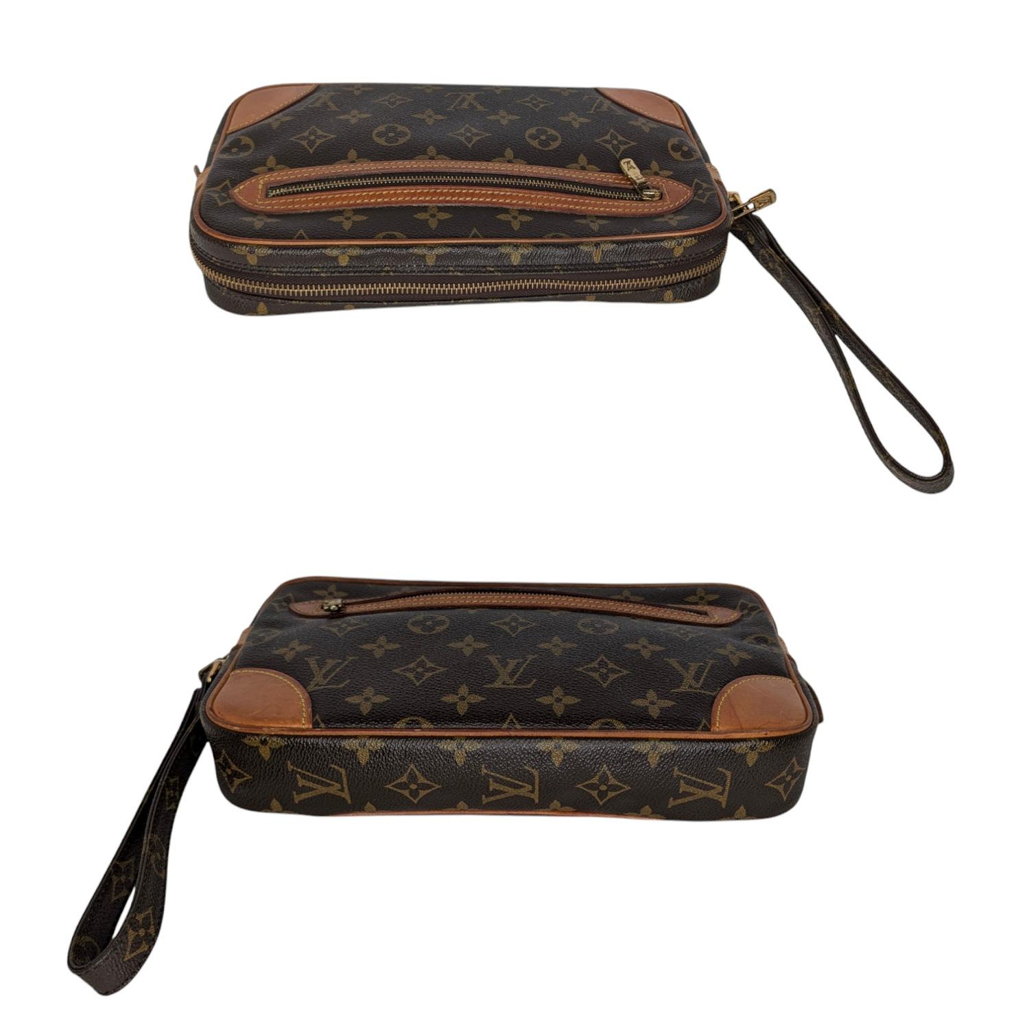 Louis Vuitton Vintage Monogram Pochette Marly Dragonne In Good Condition For Sale In Scottsdale, AZ