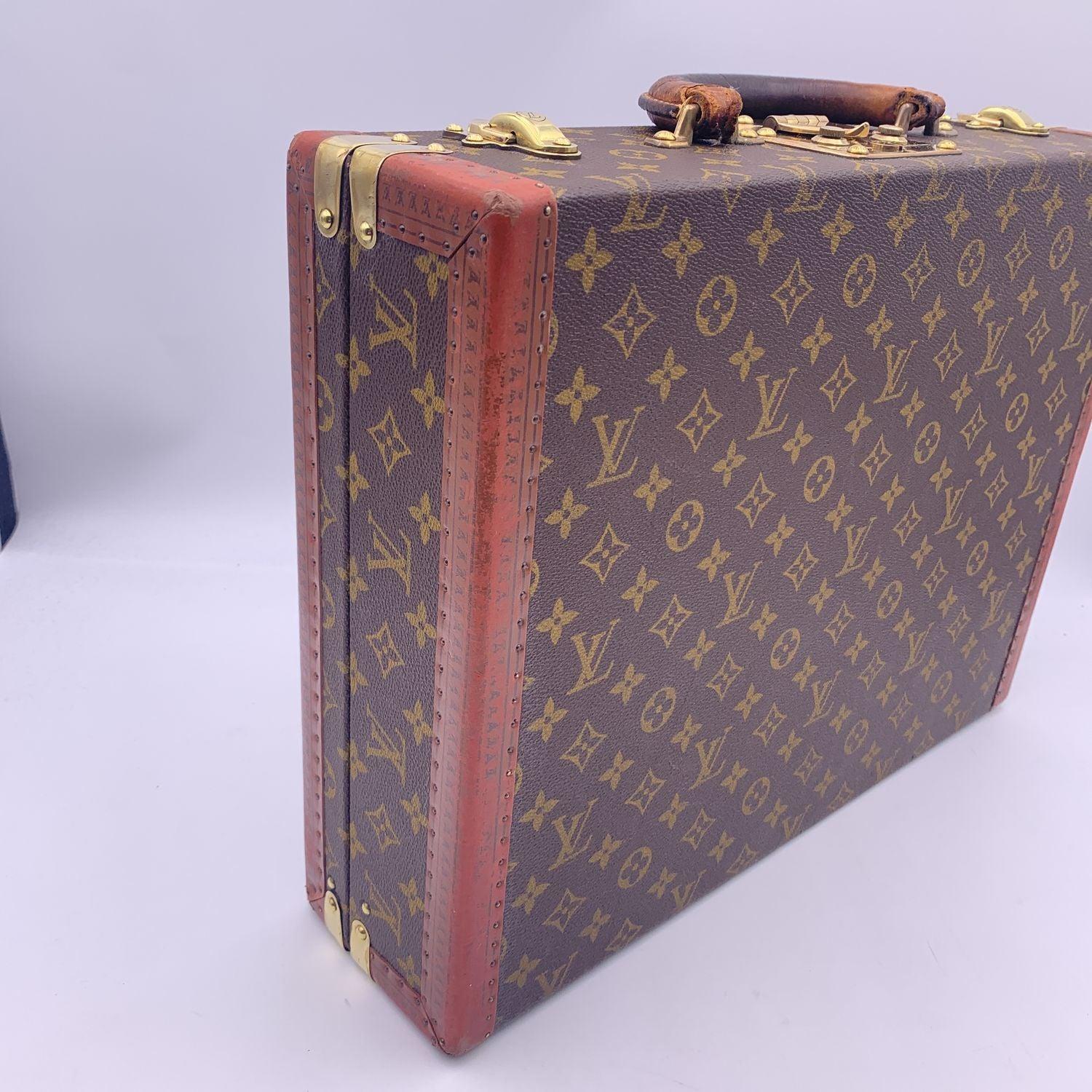 Louis Vuitton Vintage Monogram President Hard Case Briefcase Bag For Sale 5