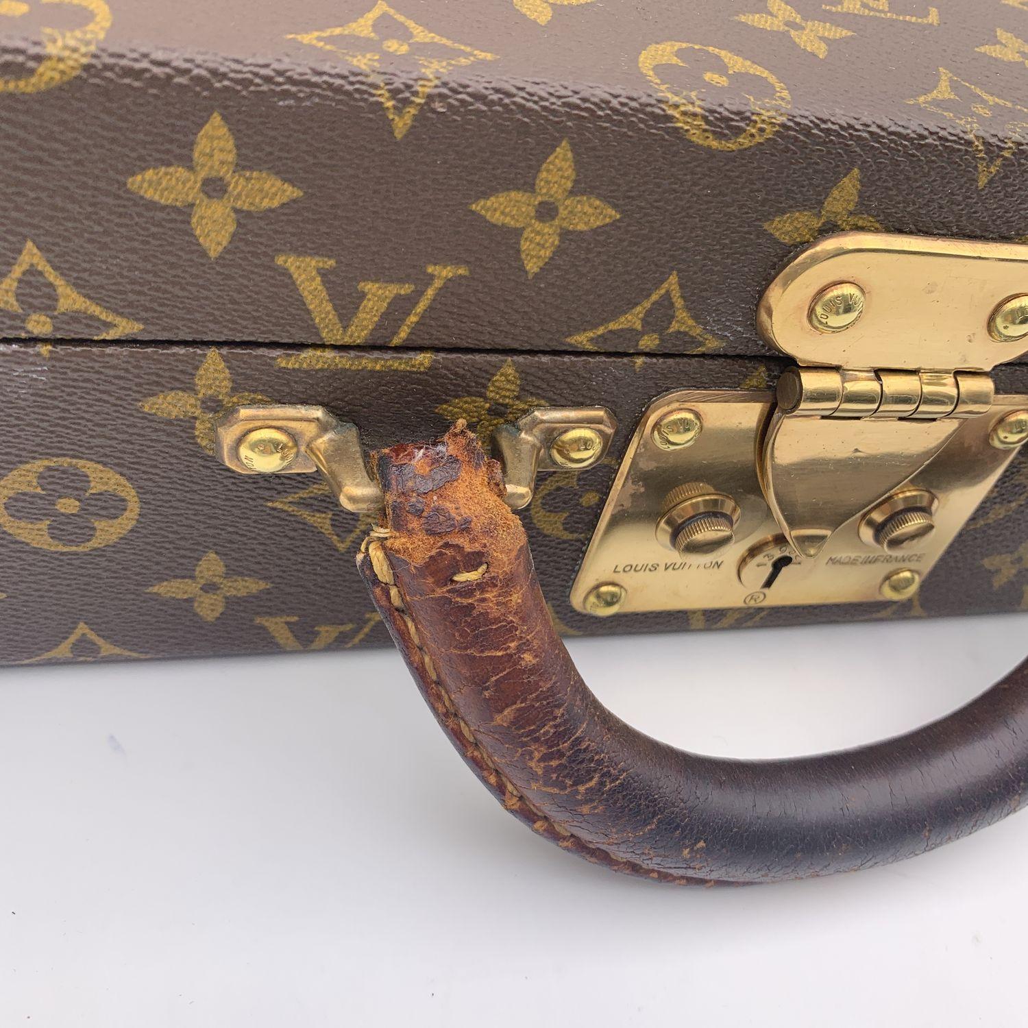 Louis Vuitton Vintage Monogram President Hard Case Briefcase Bag For Sale 6