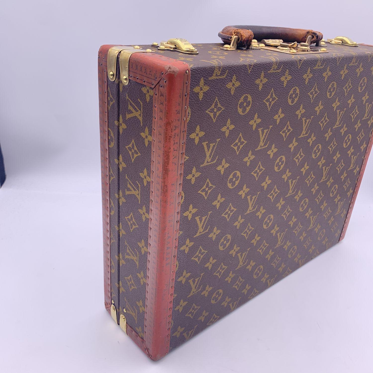 Louis Vuitton Vintage Monogram President Hard Case Briefcase Bag For Sale 7