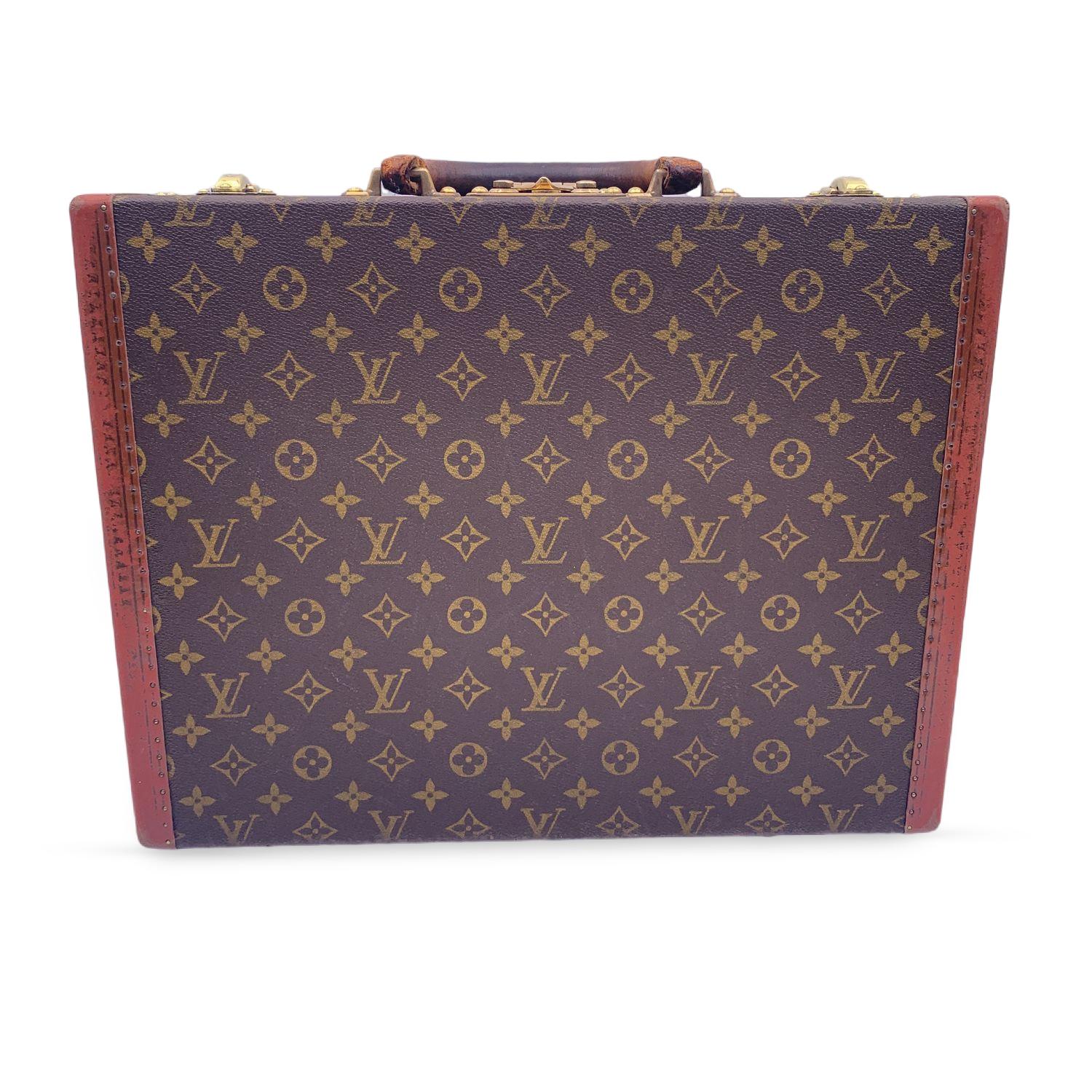 Louis Vuitton Vintage Monogram President Hard Case Briefcase Bag In Fair Condition For Sale In Rome, Rome