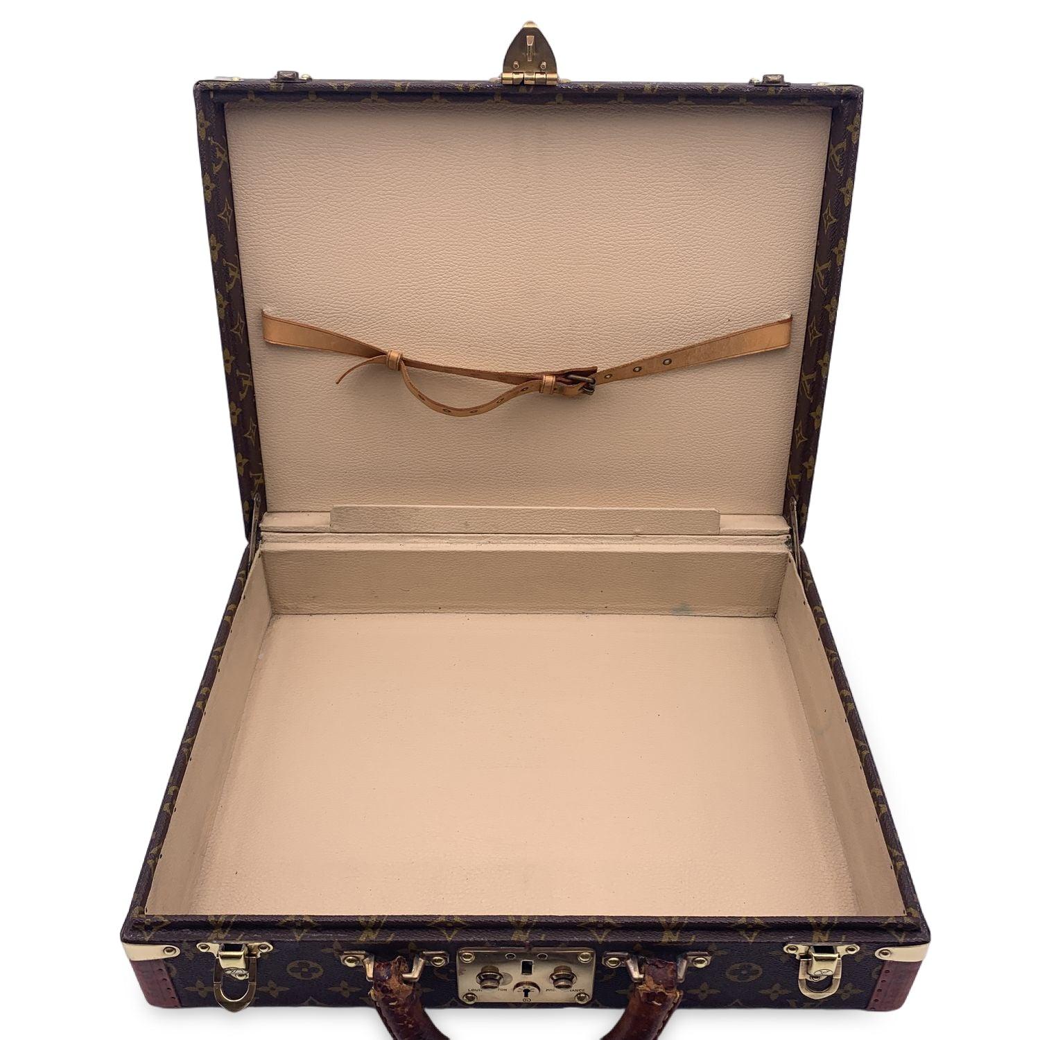 Louis Vuitton Vintage Monogram President Hard Case Briefcase Bag In Fair Condition For Sale In Rome, Rome