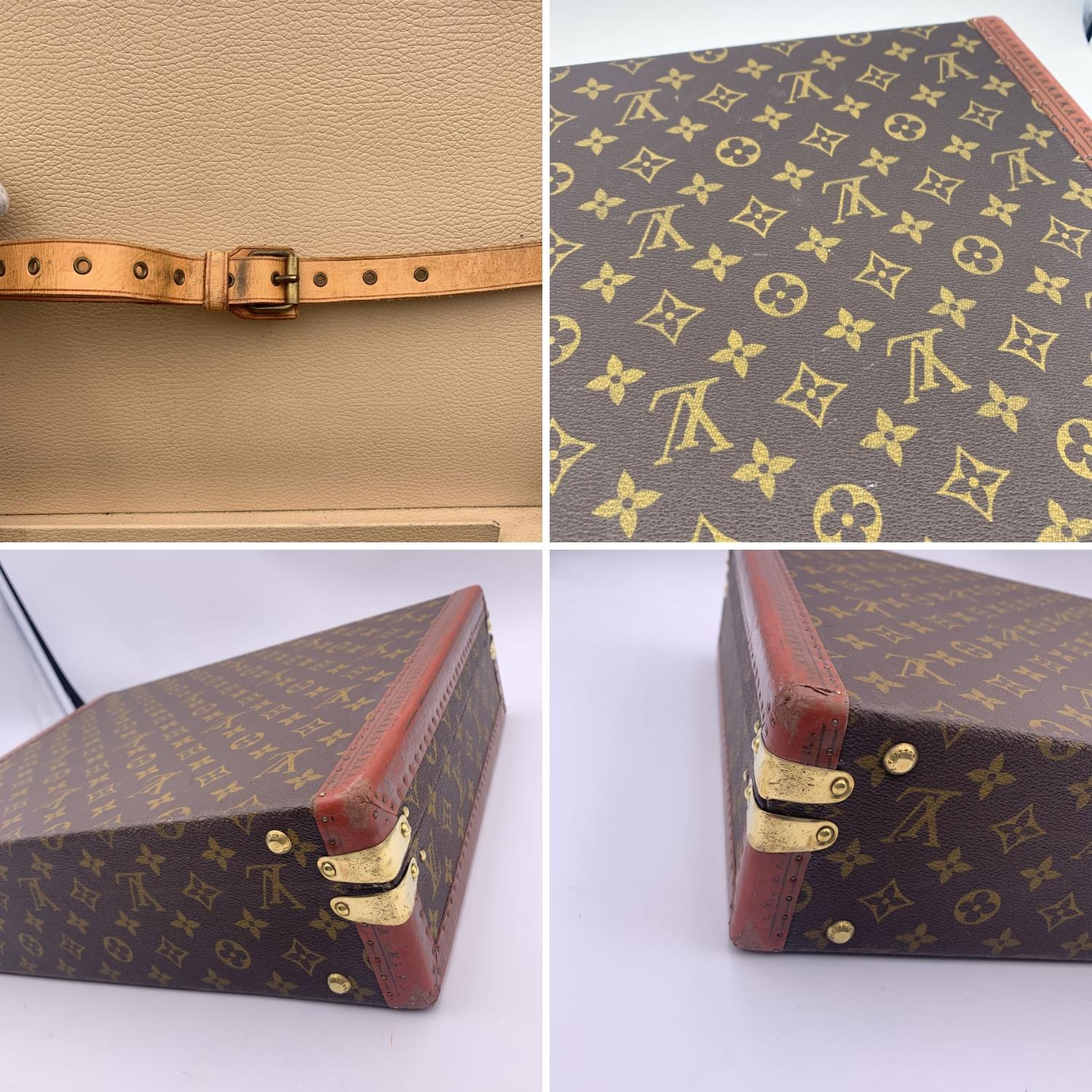 Louis Vuitton Vintage Monogram President Hard Case Briefcase Bag For Sale 2