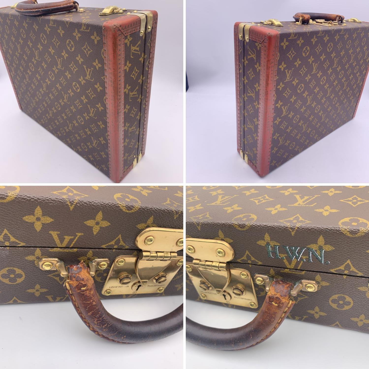 Louis Vuitton Vintage Monogram President Hard Case Briefcase Bag For Sale 3