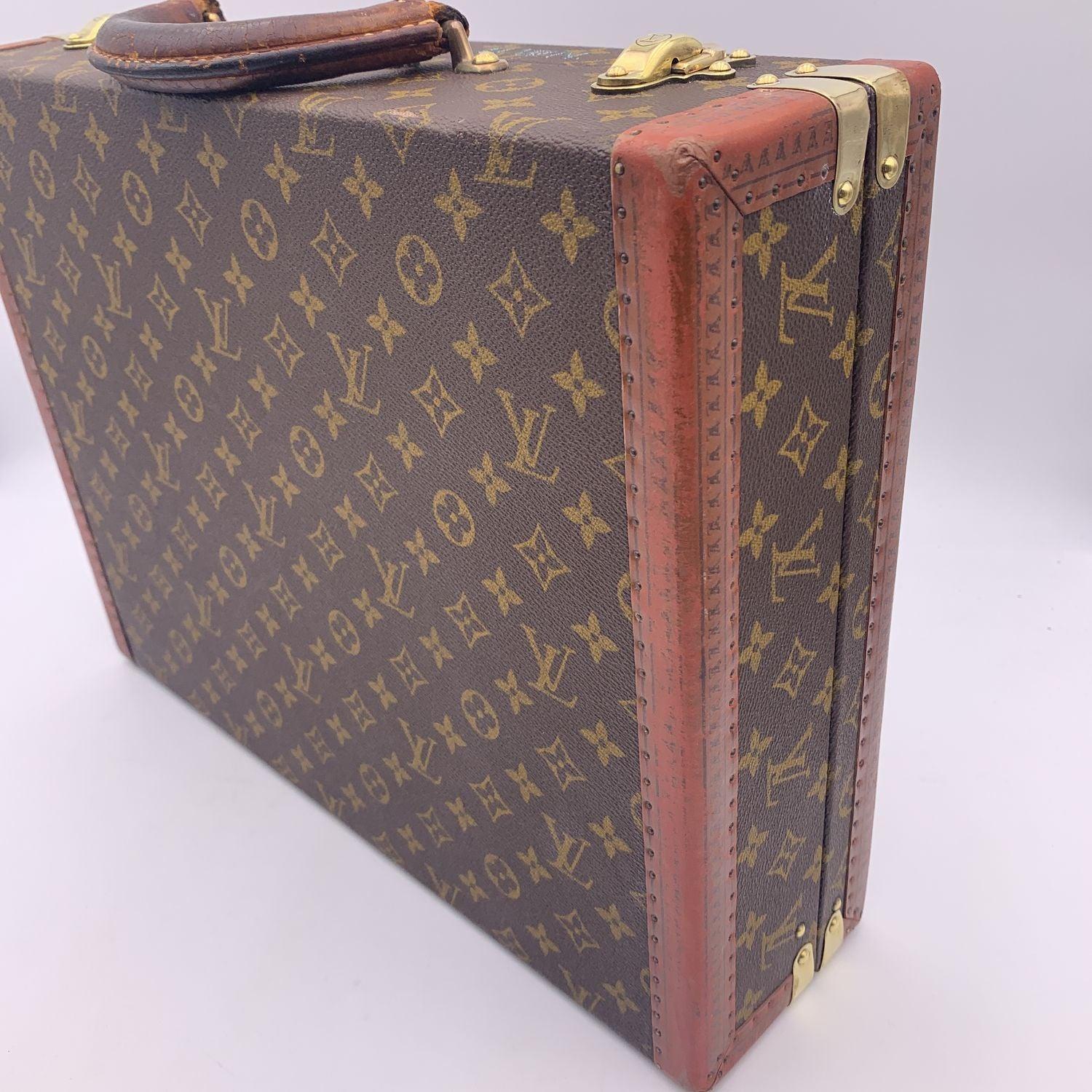 Louis Vuitton Vintage Monogram President Hard Case Briefcase Bag For Sale 3