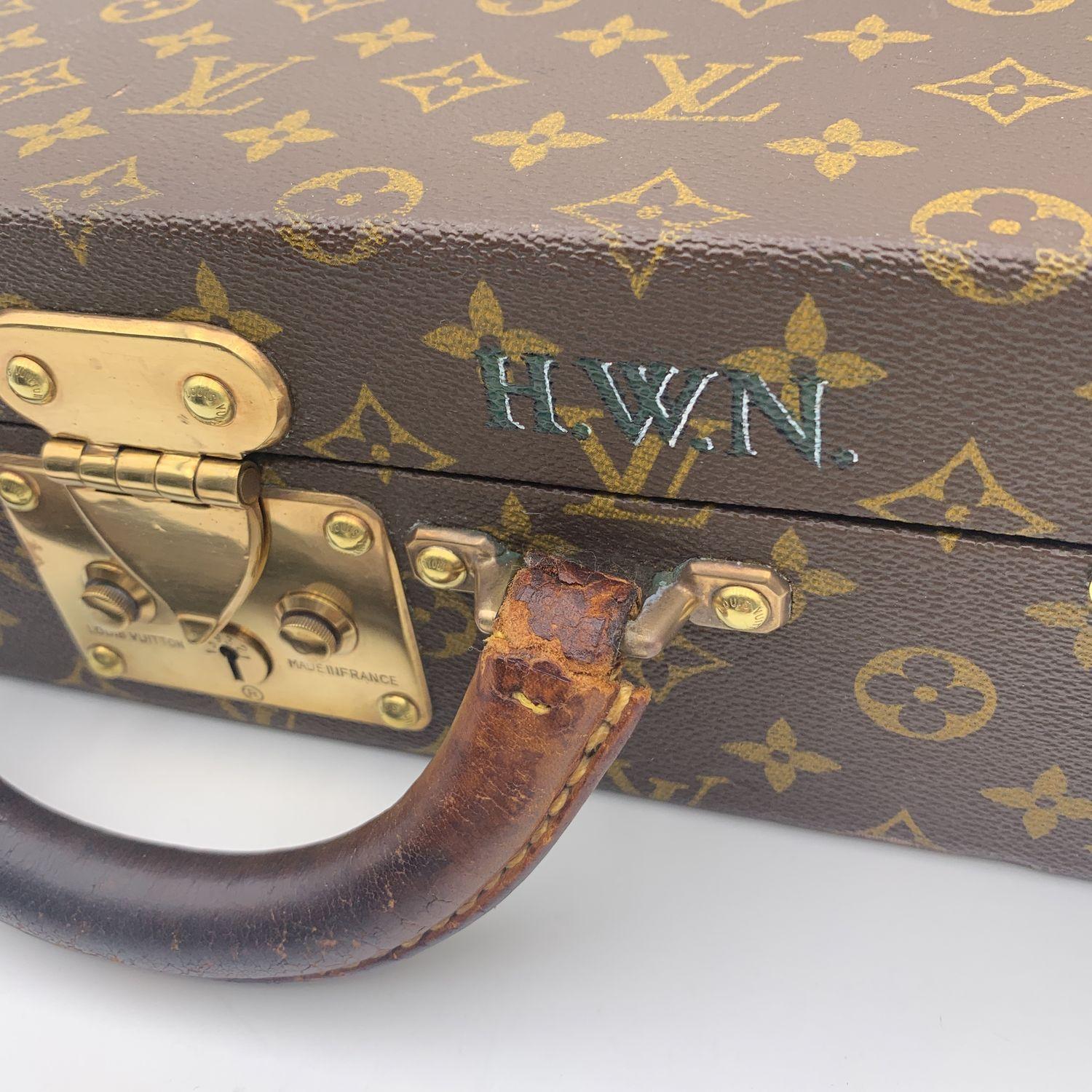 Louis Vuitton Vintage Monogram President Hard Case Briefcase Bag For Sale 4