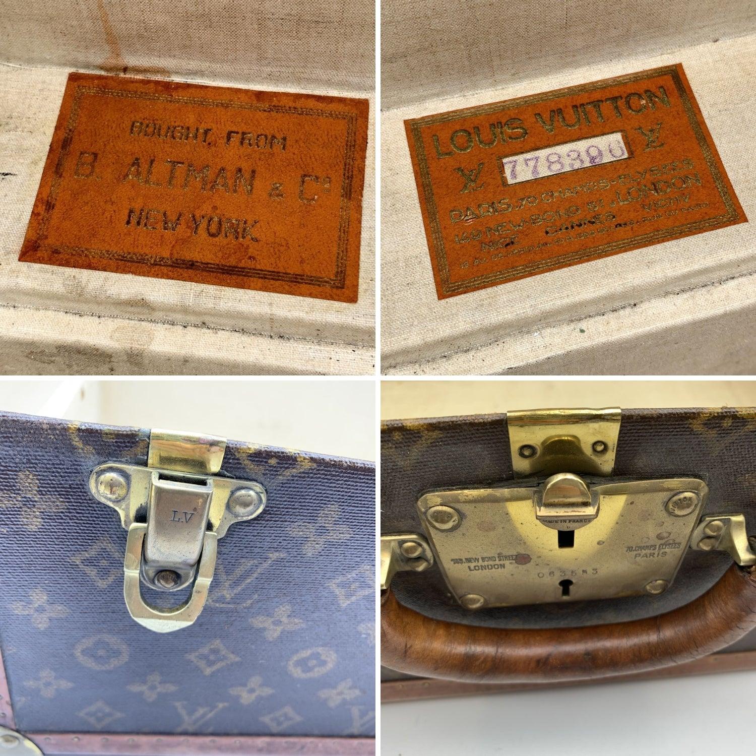 Louis Vuitton Vintage Monogram Rare Altman Alzer 60 Suitcase 1