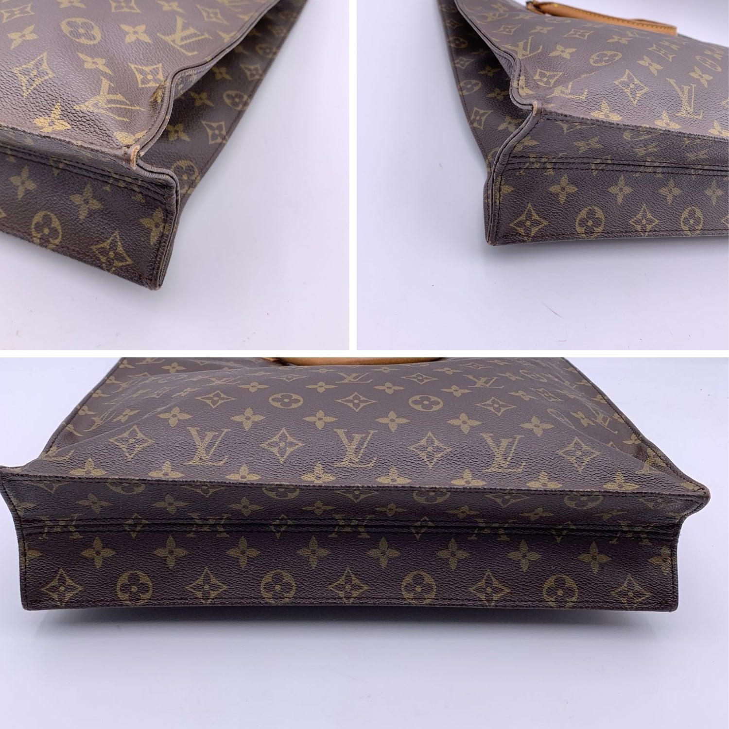 Louis Vuitton Vintage Monogram Sac Plat GM Tote Shopping Bag In Good Condition In Rome, Rome