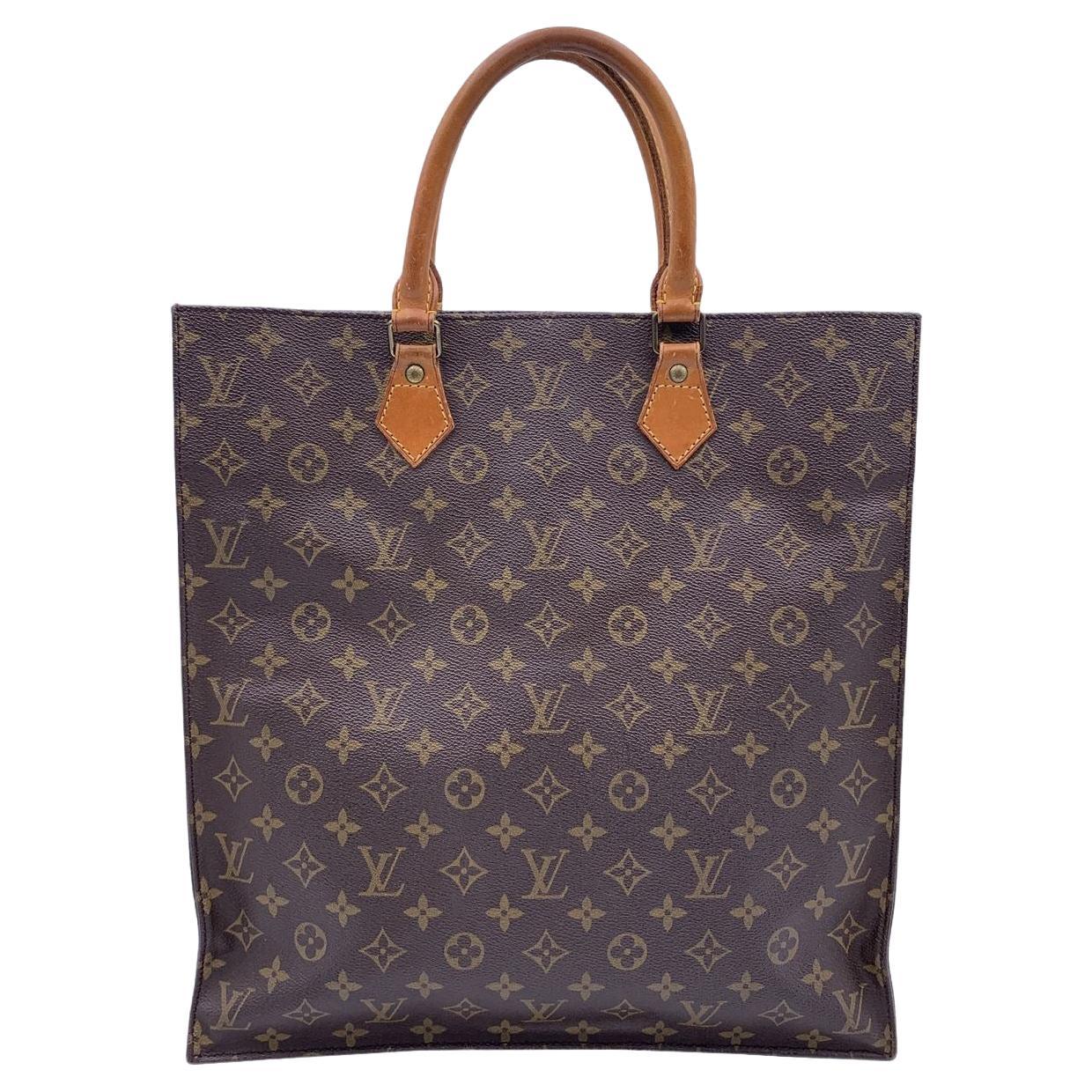 Louis Vuitton Vintage Monogram Sac Plat GM Tote Shopping Bag