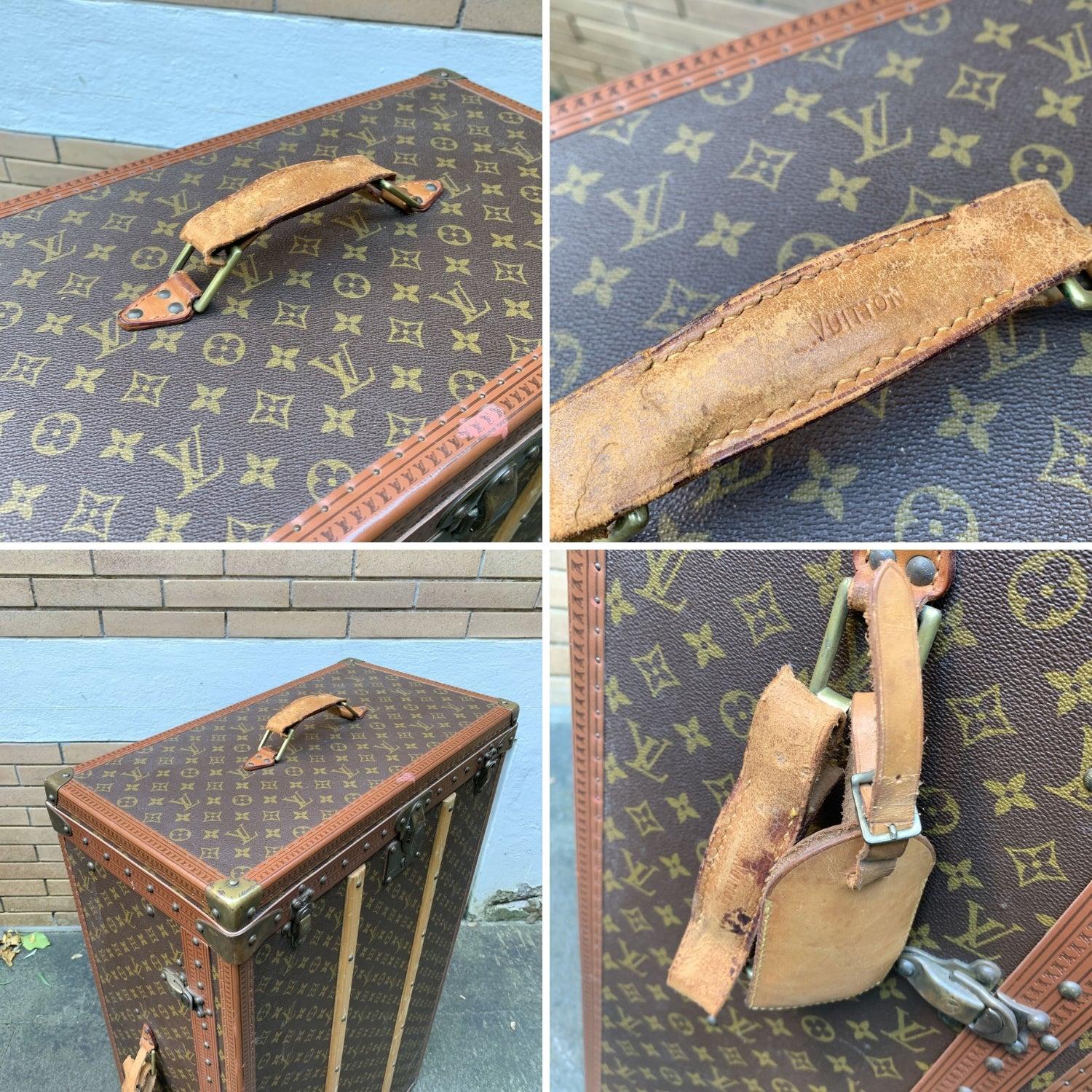  Malle de valise vintage Louis Vuitton avec monogramme 90 x 26 Pour femmes 