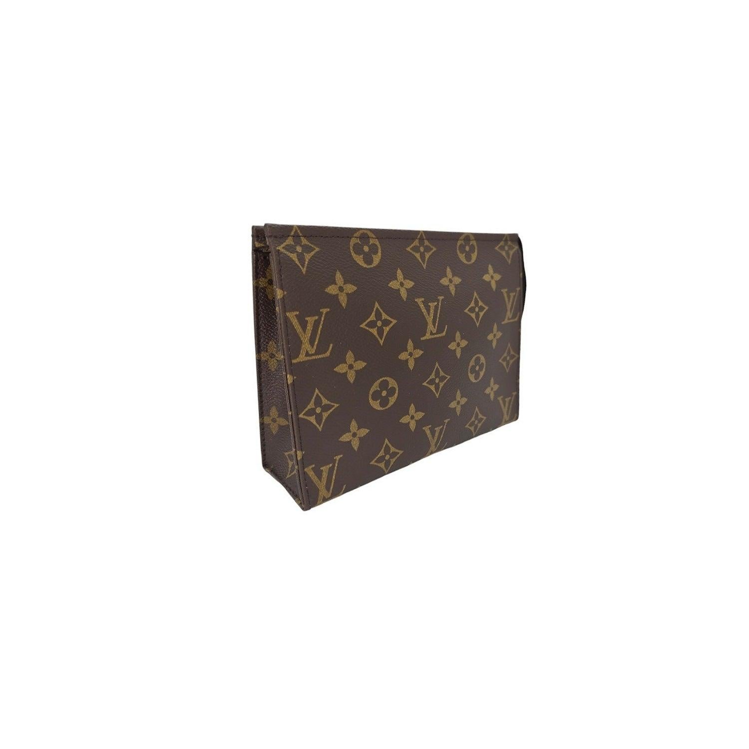 Estuche cosmético Louis Vuitton Vintage Monogram Toiletry 19 Pouch Negro en venta