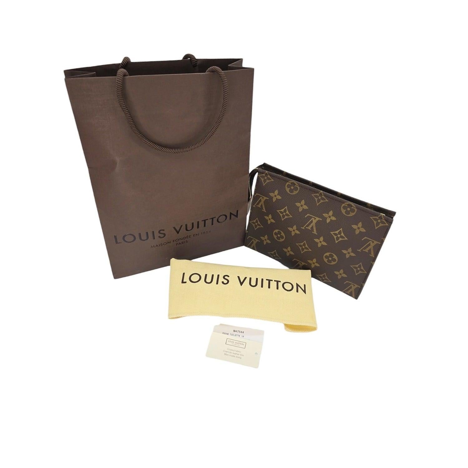 Estuche cosmético Louis Vuitton Vintage Monogram Toiletry 19 Pouch en venta 4