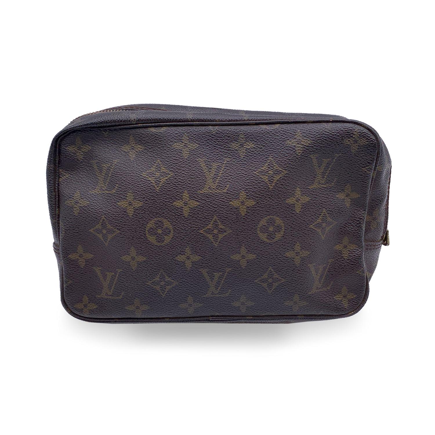 Black Louis Vuitton Vintage Monogram Toiletry Trousse 23 Cosmetic Bag