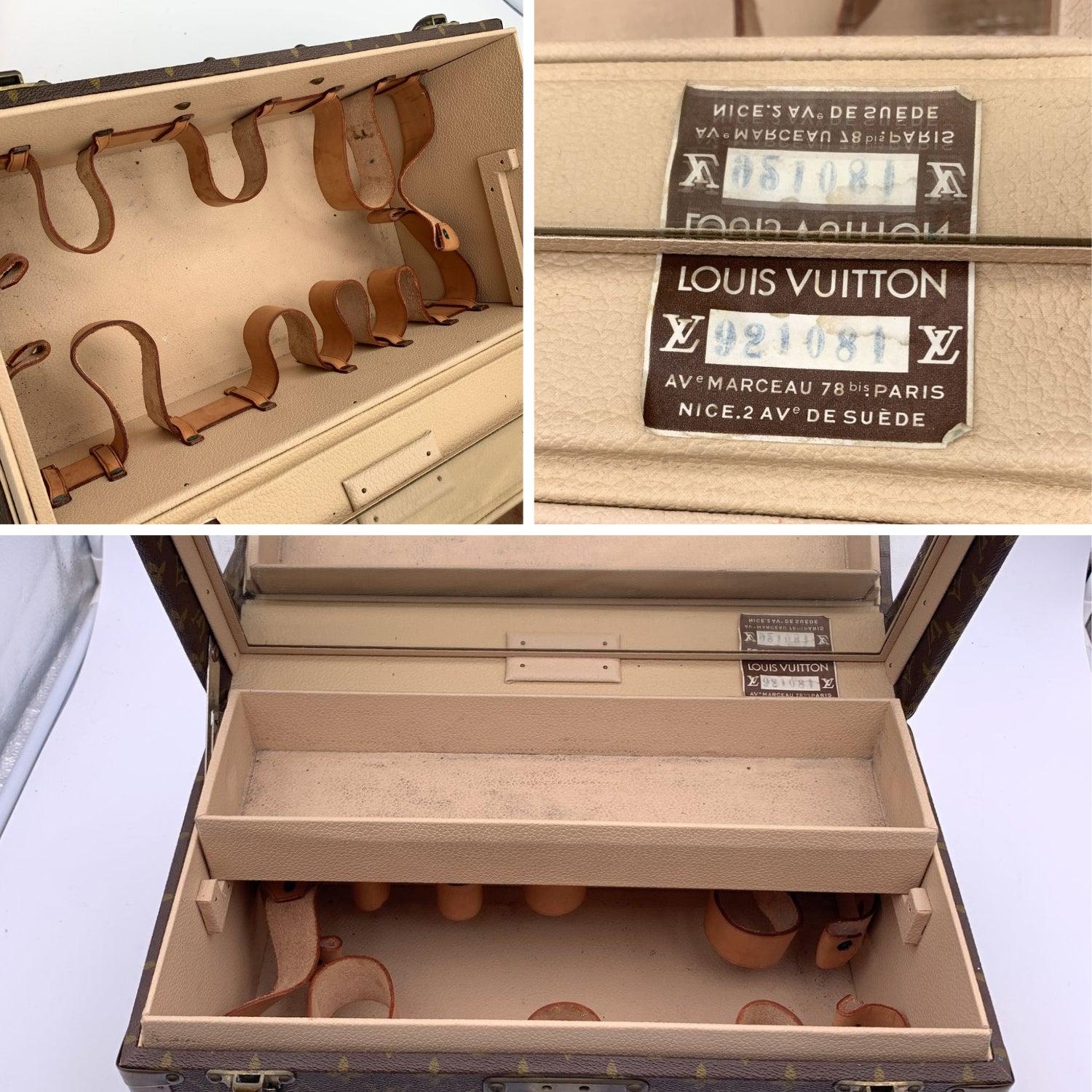 Louis Vuitton Vintage Monogram Train Case Boite Bouteille et Glace For Sale 1