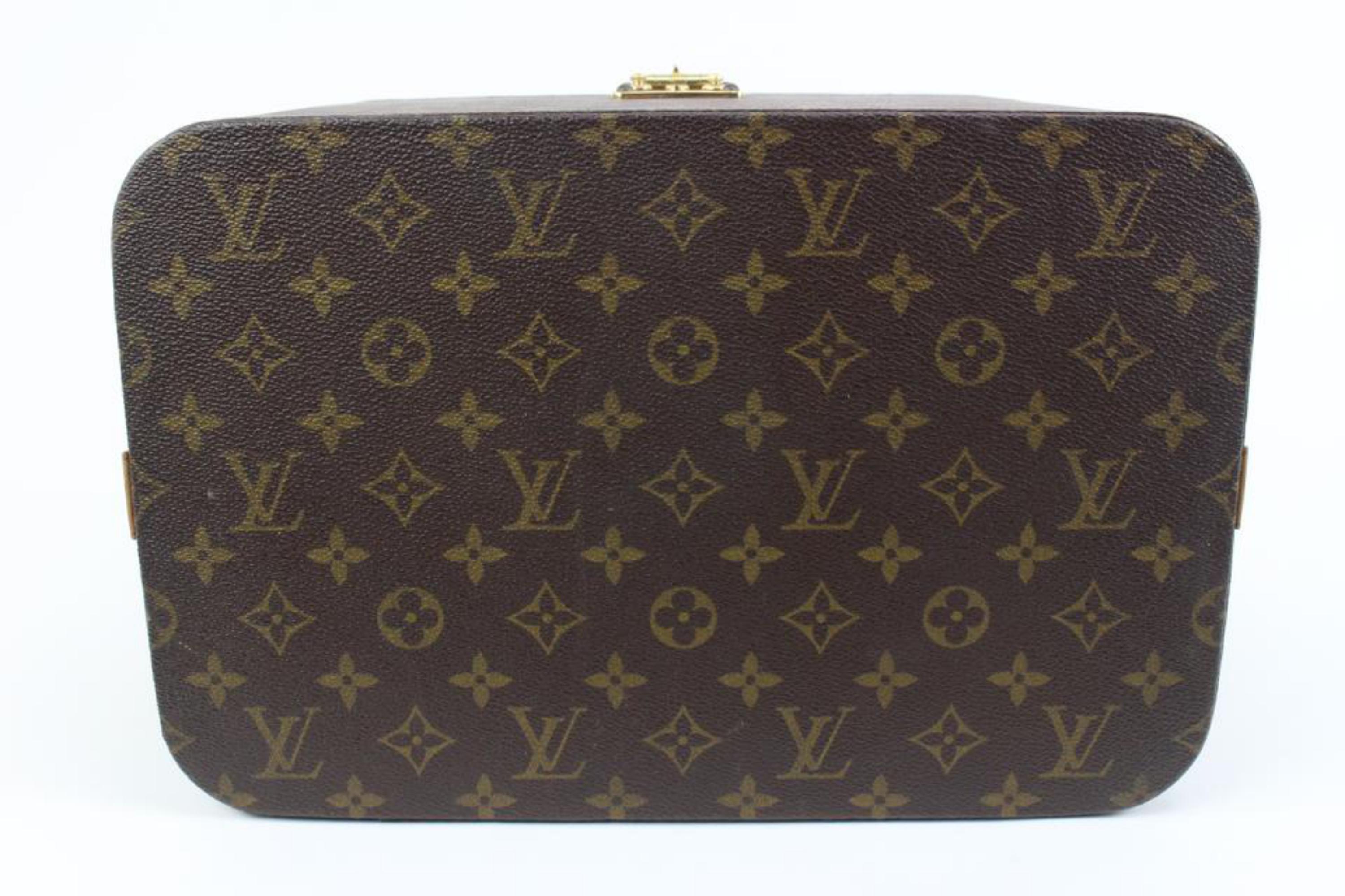 Louis Vuitton Vintage Monogram Train Case Vanity Hard Trunk 69lk322s 2