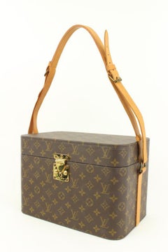 Louis Vuitton Vintage Monogram Train Case Vanity Hard Trunk 69lk322s
