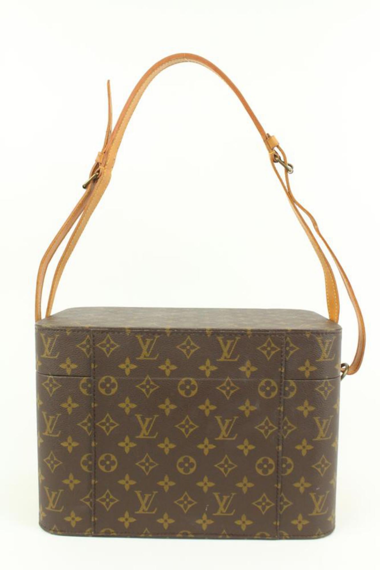 Louis Vuitton Vintage Monogram Train Case Vanity Hard Trunk 69lk322s 1