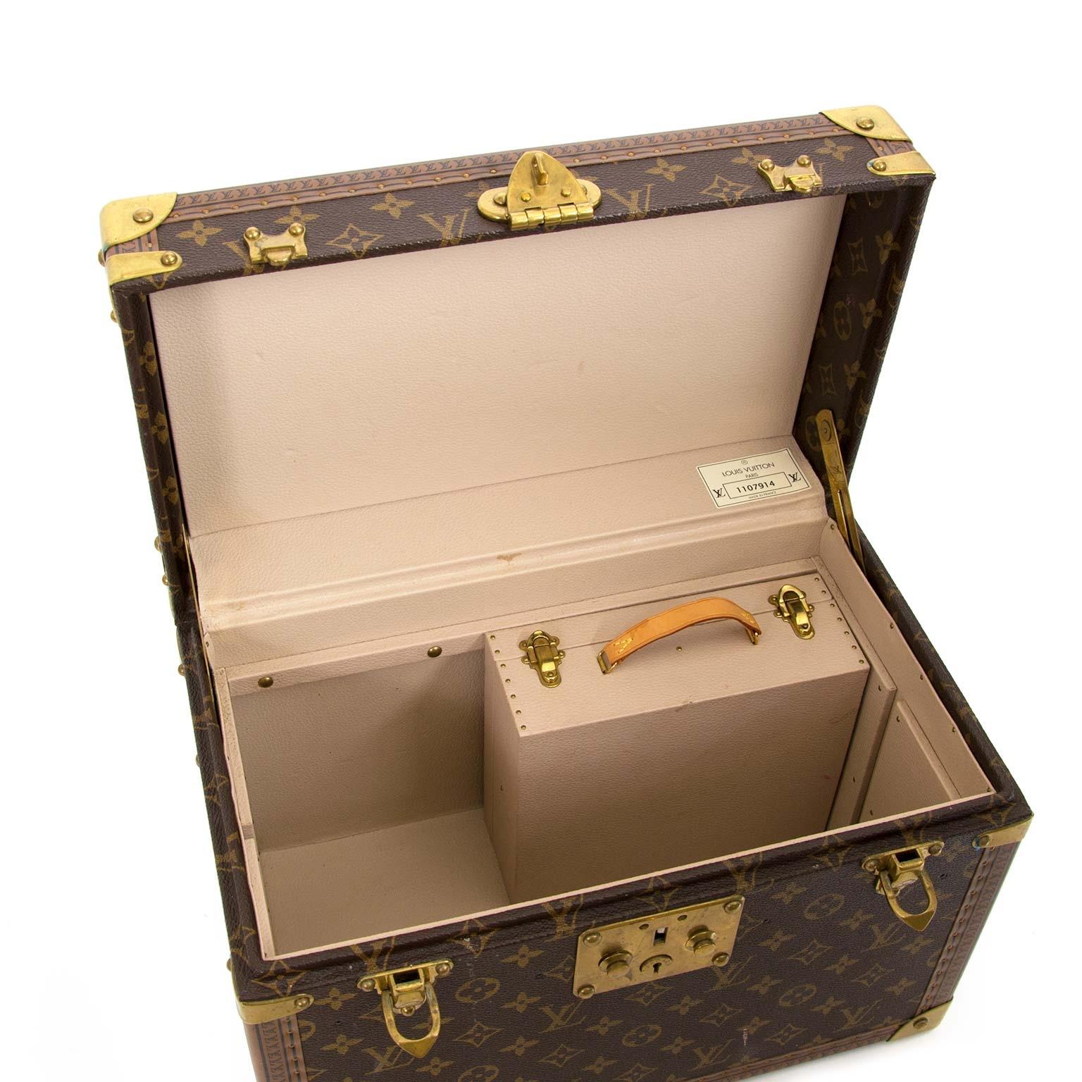 Black Louis Vuitton Vintage Monogram Travel Trunk Case